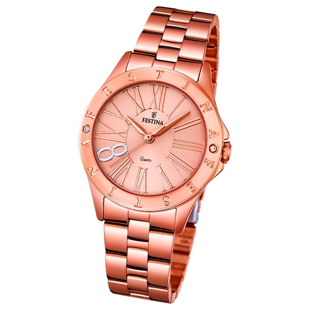 Festina Damen-Uhr rosegold Journees dAchats analog Quarz Edelstahl UF16926/2