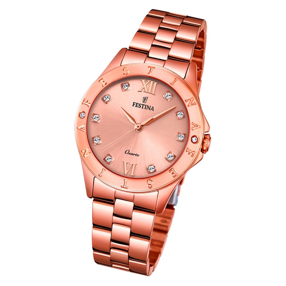 Festina Damenuhr Boyfriend F16926/B Quarz Edelstahl roségold UF16926/B