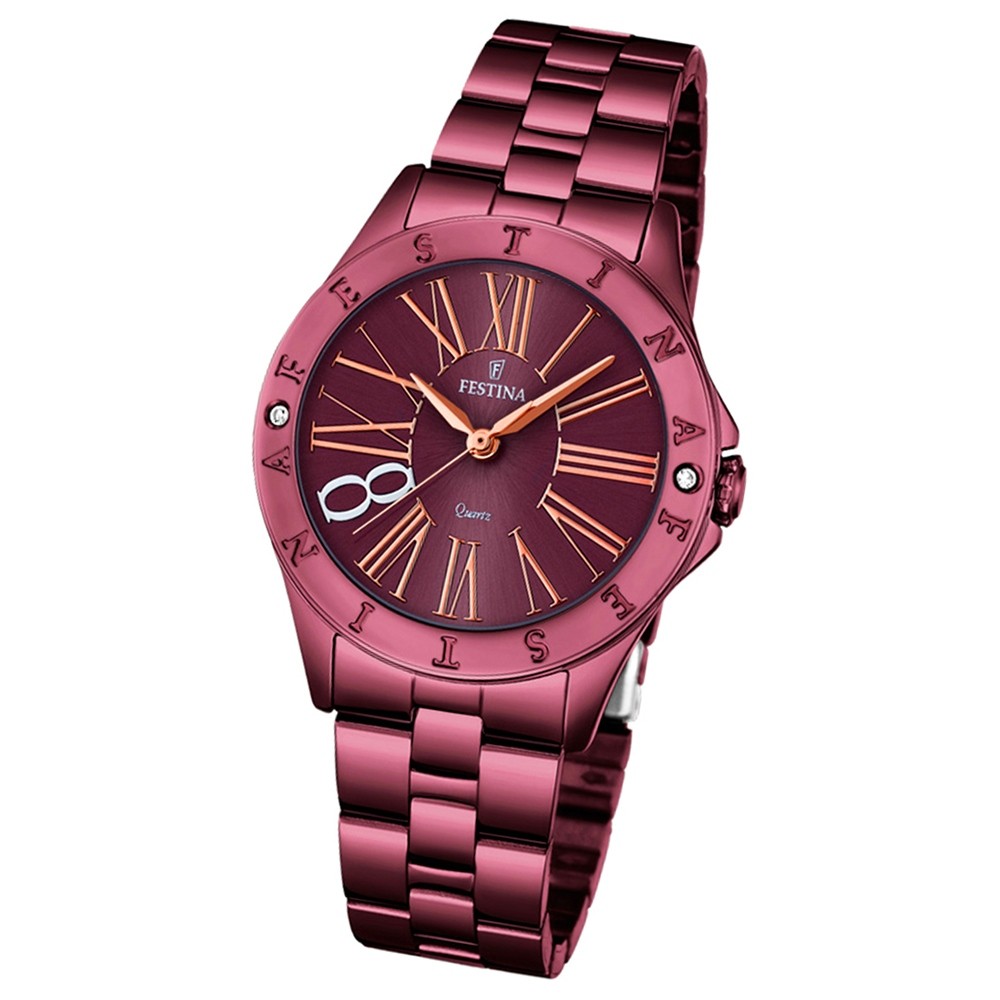 Festina Damen-Armbanduhr Journees dAchats analog Quarz Edelstahl UF16928/2