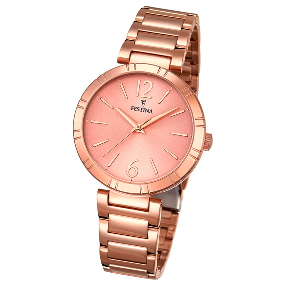 Festina Damen-Armbanduhr Mademoiselle analog Quarz Edelstahl rosegold UF16939/1