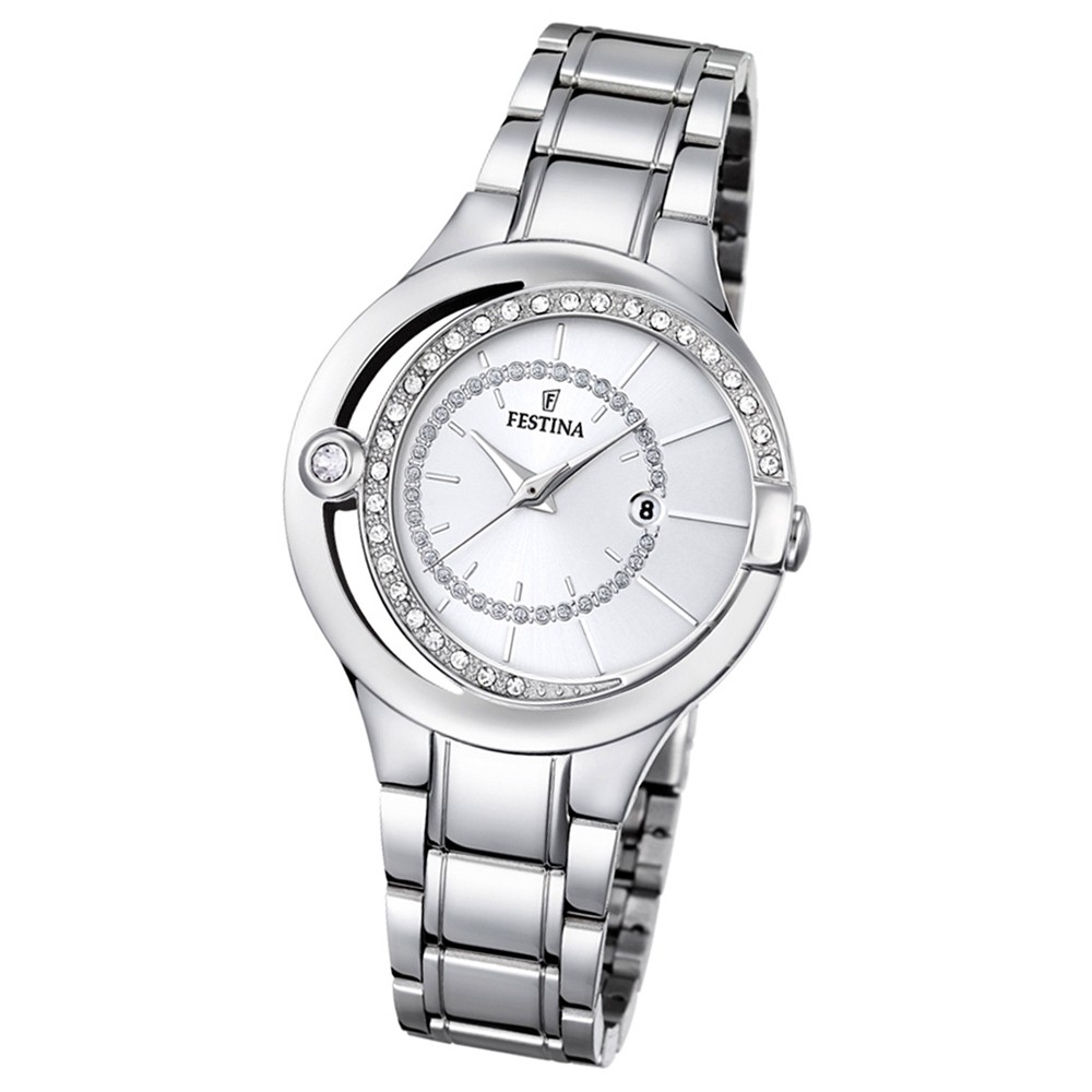 Festina Damen-Armbanduhr Mademoiselle analog Quarz Edelstahl silber UF16947/1