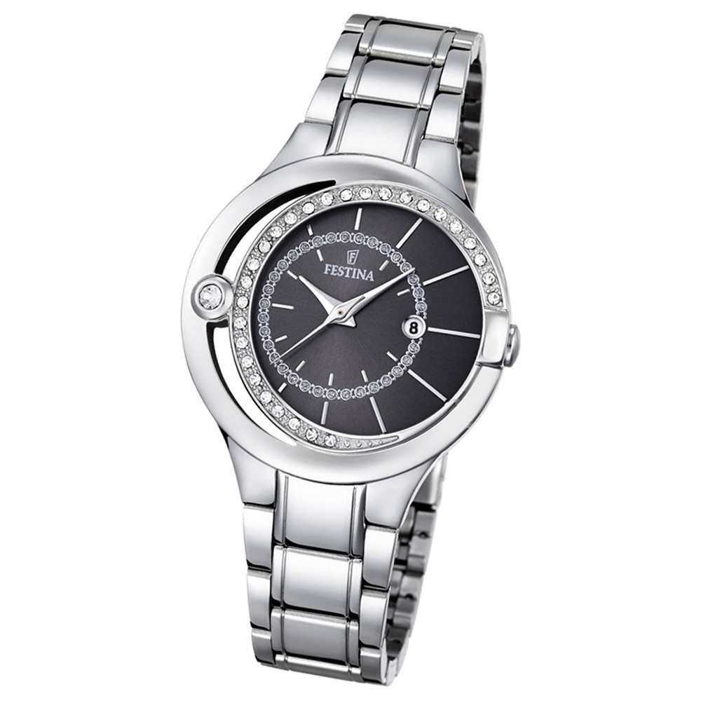 Festina Damen-Armbanduhr Mademoiselle analog Quarz Edelstahl silber UF16947/2