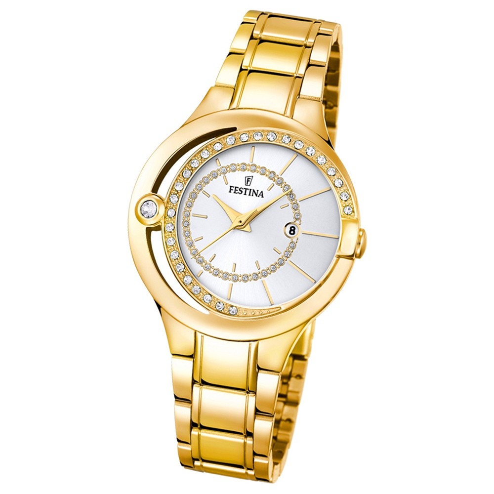 Festina Damen-Armbanduhr Mademoiselle analog Quarz Edelstahl gold UF16948/1