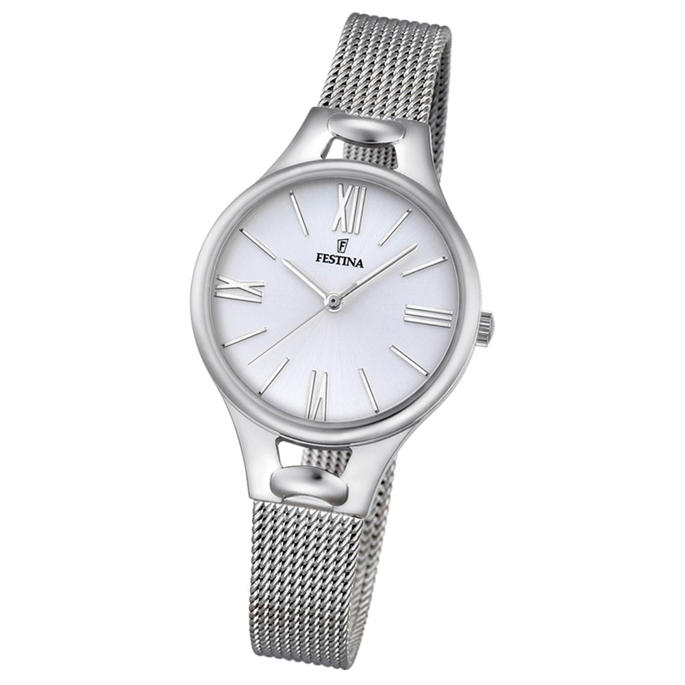 Festina Damen-Armbanduhr Mademoiselle analog Quarz Edelstahl silber UF16950/1