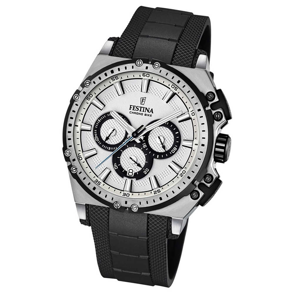 Festina Herren-Armbanduhr Chrono Bike analog Quarz PU schwarz UF16970/1