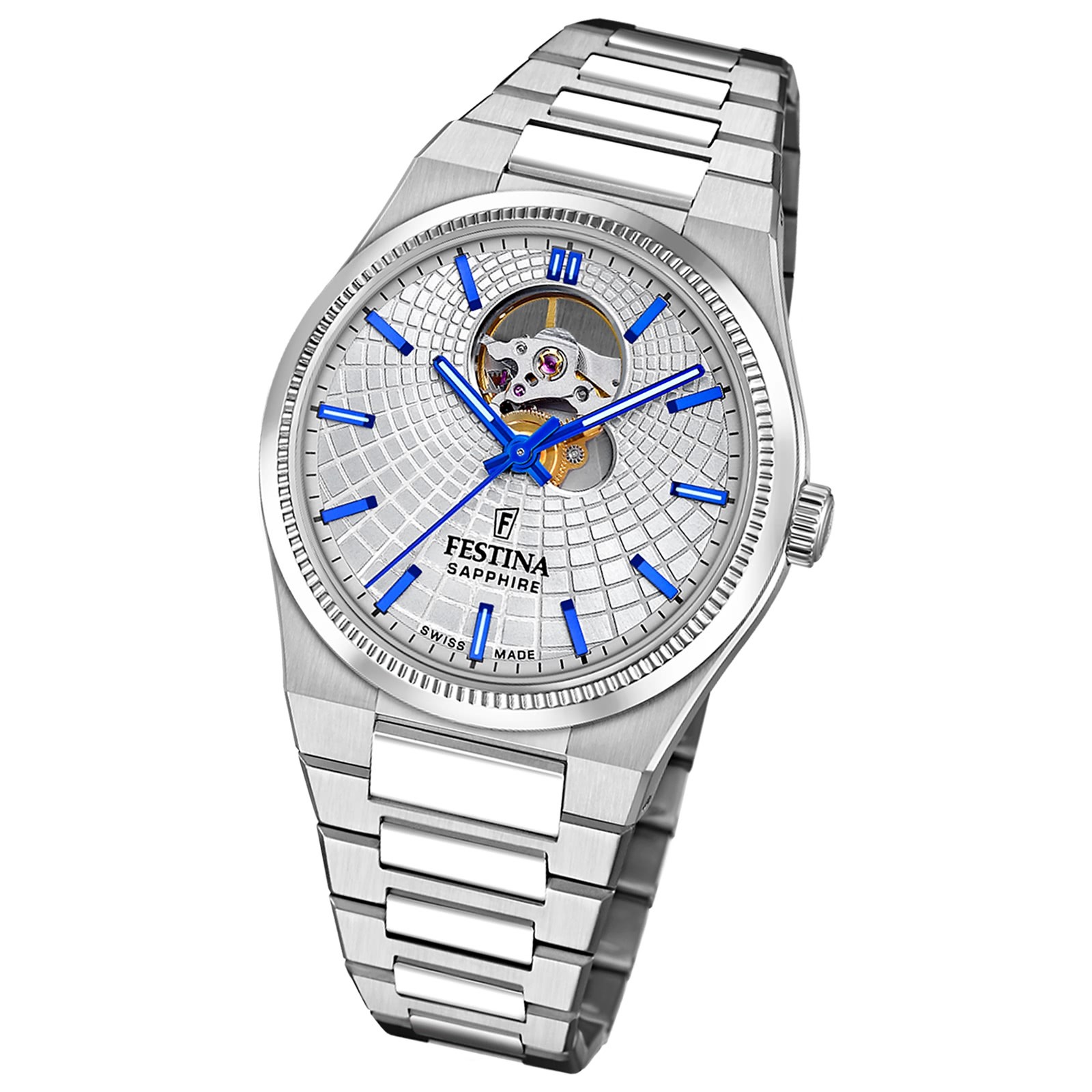 Festina Herrenuhr Swiss Made Armbanduhr Edelstahl silber UF20053/1