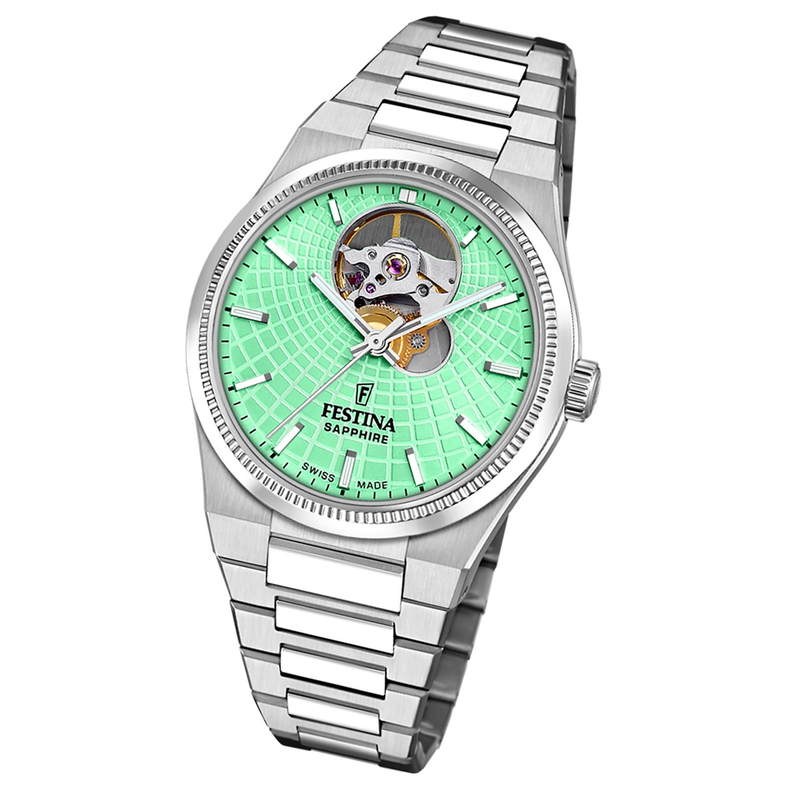 Festina Damenuhr Swiss Made Armbanduhr Edelstahl silber UF20054/3