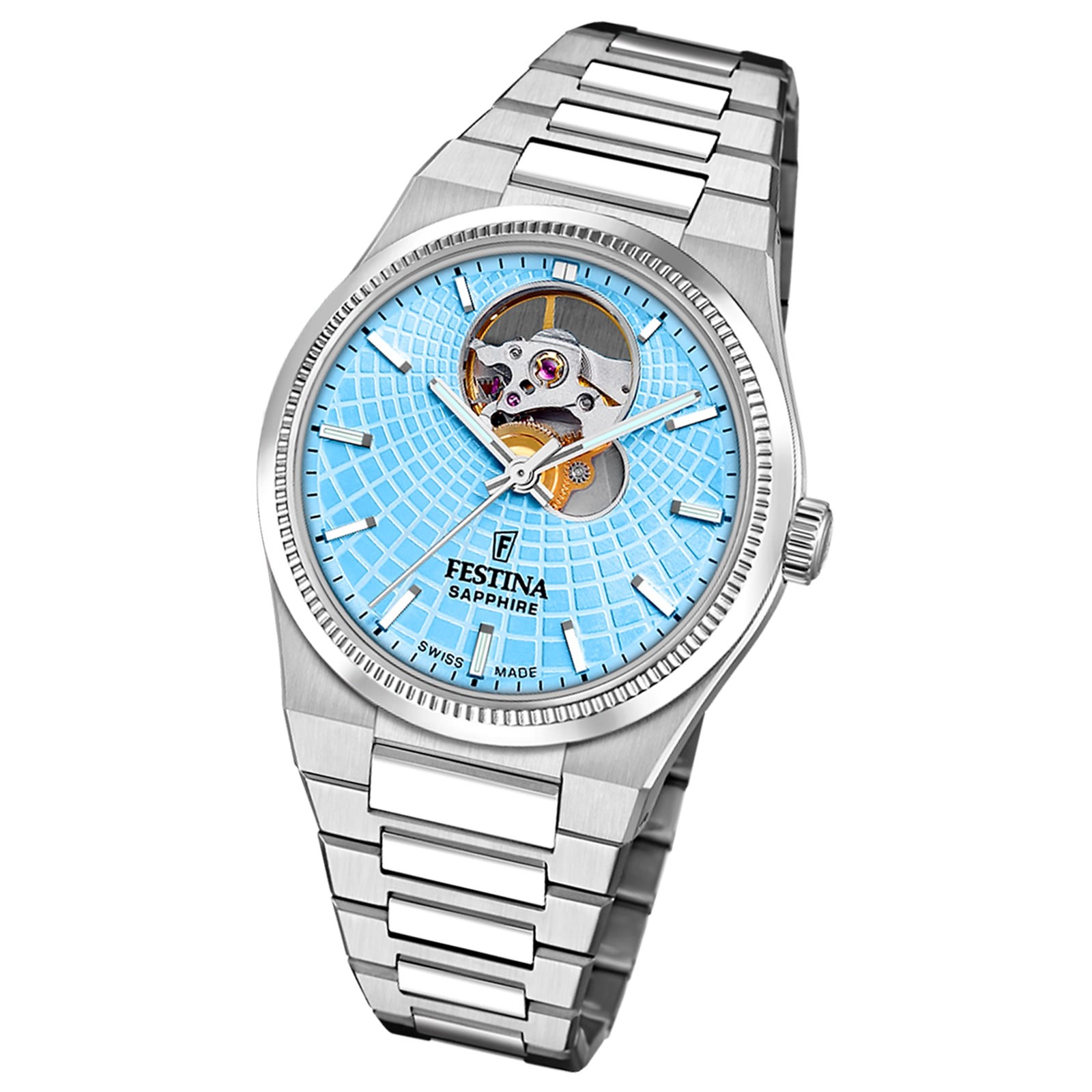 Festina Damenuhr Swiss Made Armbanduhr Edelstahl silber UF20054/4