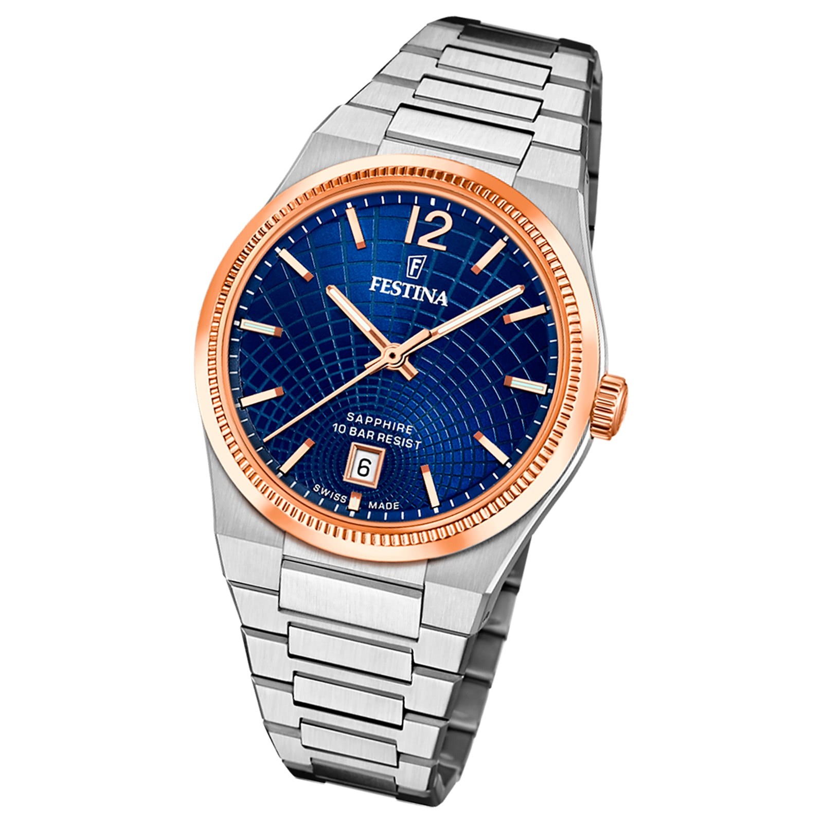 Festina Damenuhr Swiss Made Armbanduhr Edelstahl silber UF20066/3