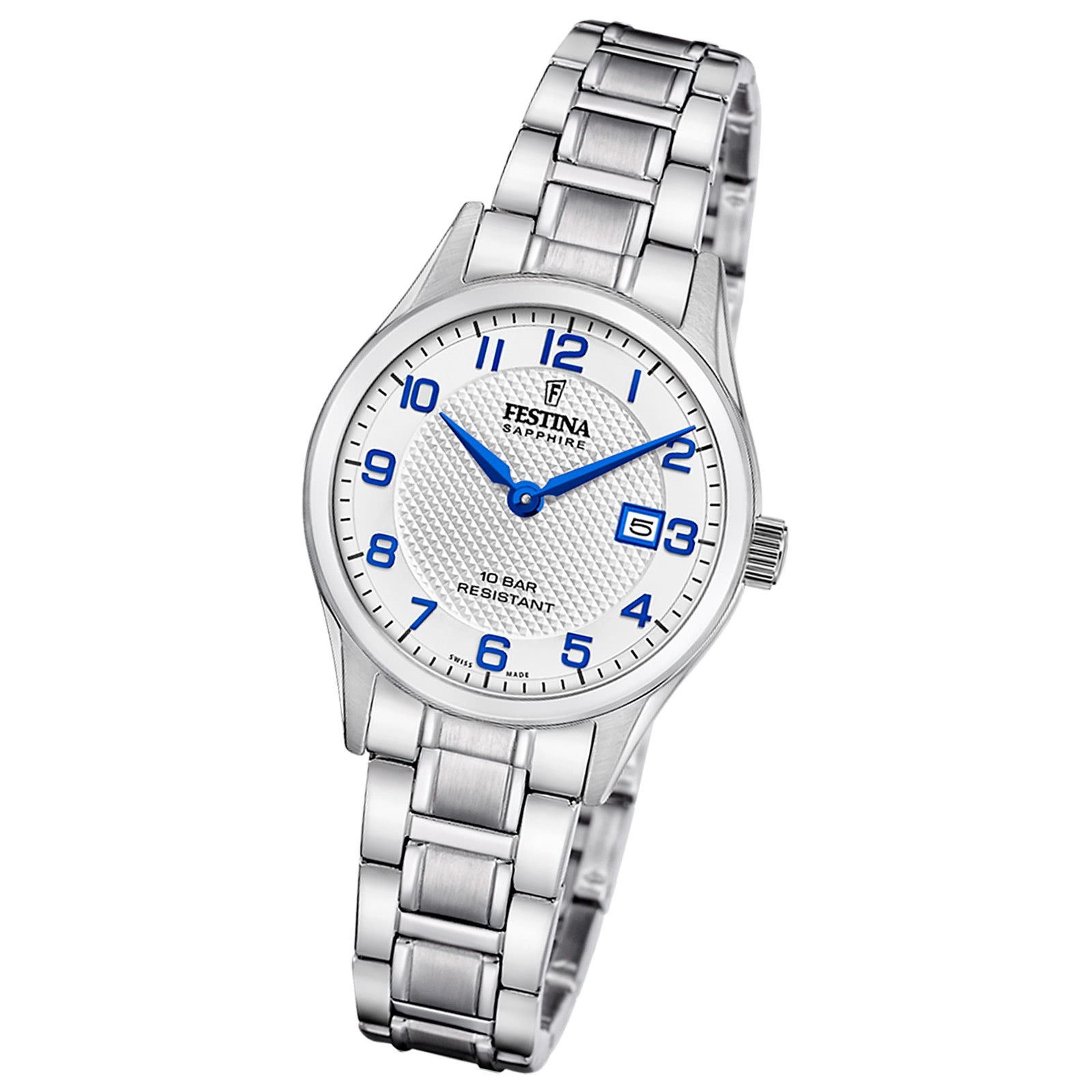 Festina Damenuhr Swiss Made Armbanduhr Edelstahl silber UF20068/1