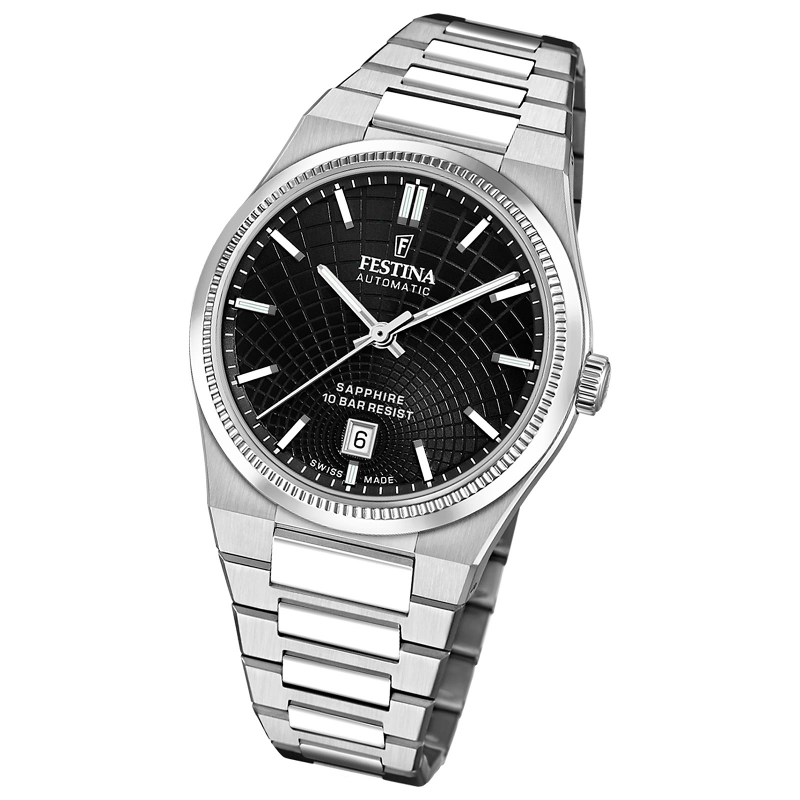 Festina Herrenuhr Swiss Made Armbanduhr Edelstahl silber UF20083/4