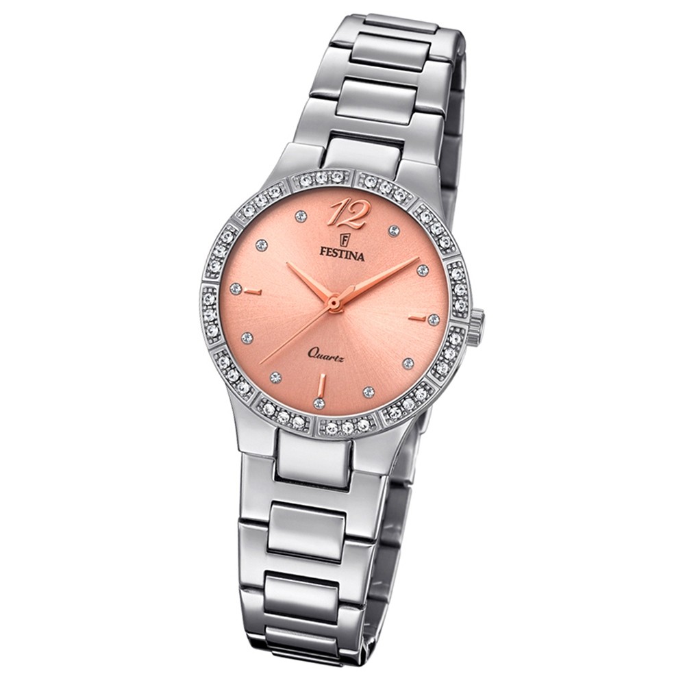 Festina Damen Armband-Uhr F20240/3 Quarz Edelstahl silber UF20240/3