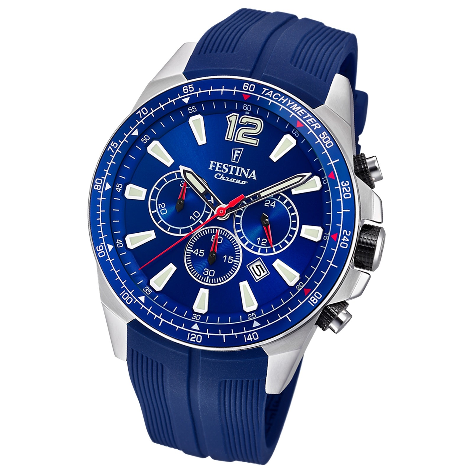 Festina Herren Armbanduhr The Originals F20376/1 Quarz PU blau UF20376/1