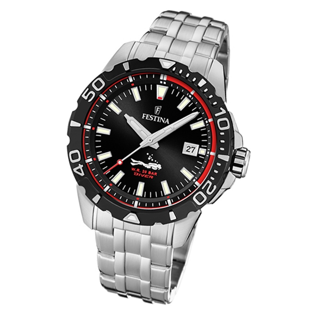 Festina Herren Armbanduhr The Originals F20461/2 Edelstahl silber UF20461/2