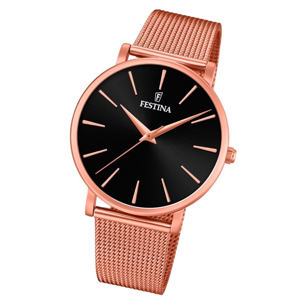 Festina Damen Armbanduhr Ladies Classic F20477/2 Edelstahl rosegold UF20477/2