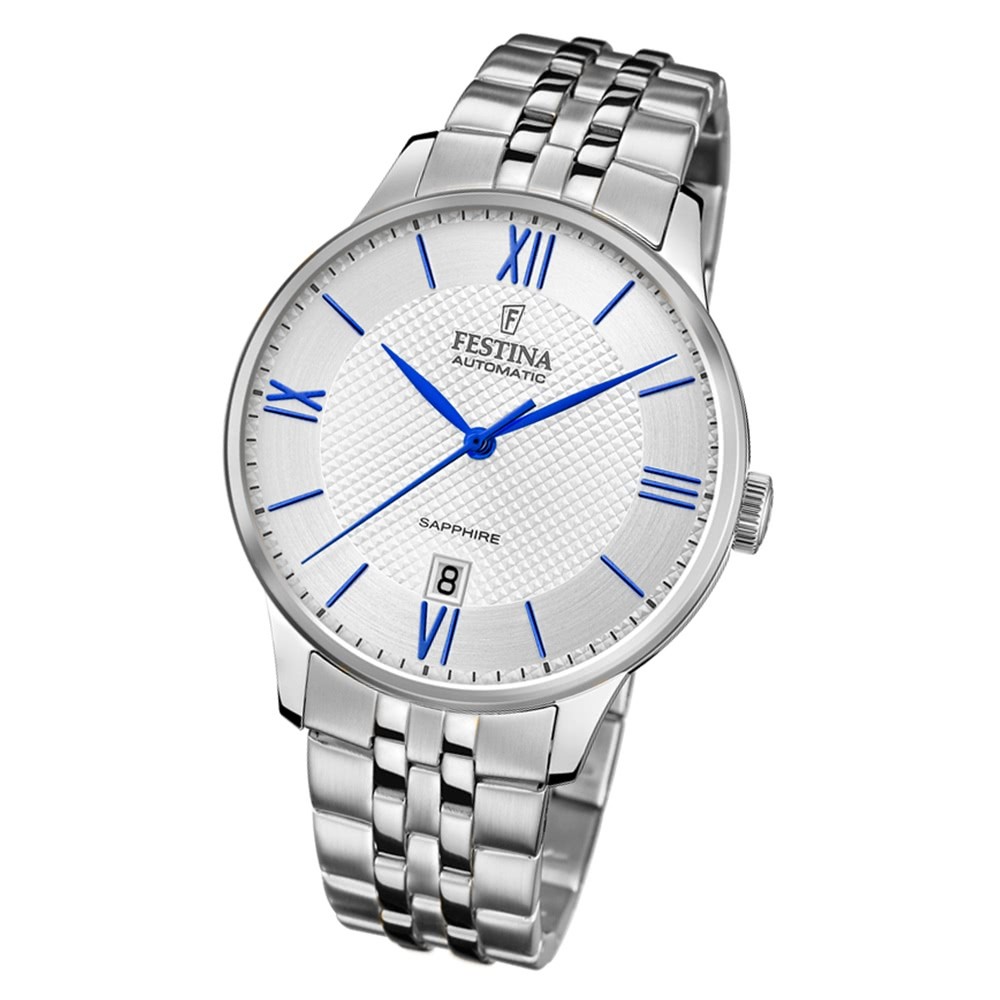 Festina Herren Armbanduhr Elegant F20482/1 Automatik Edelstahl silber UF20482/1