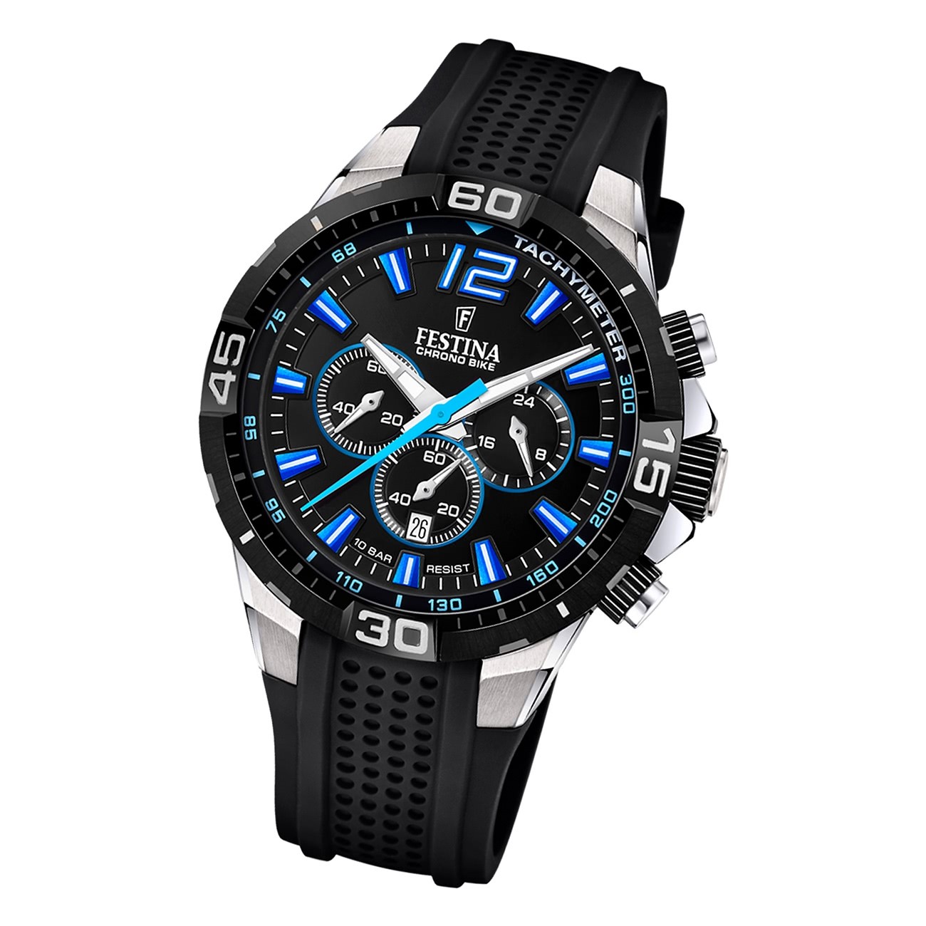 Festina Herren Armbanduhr Chrono Bike F20523/4 Silikon schwarz UF20523/4