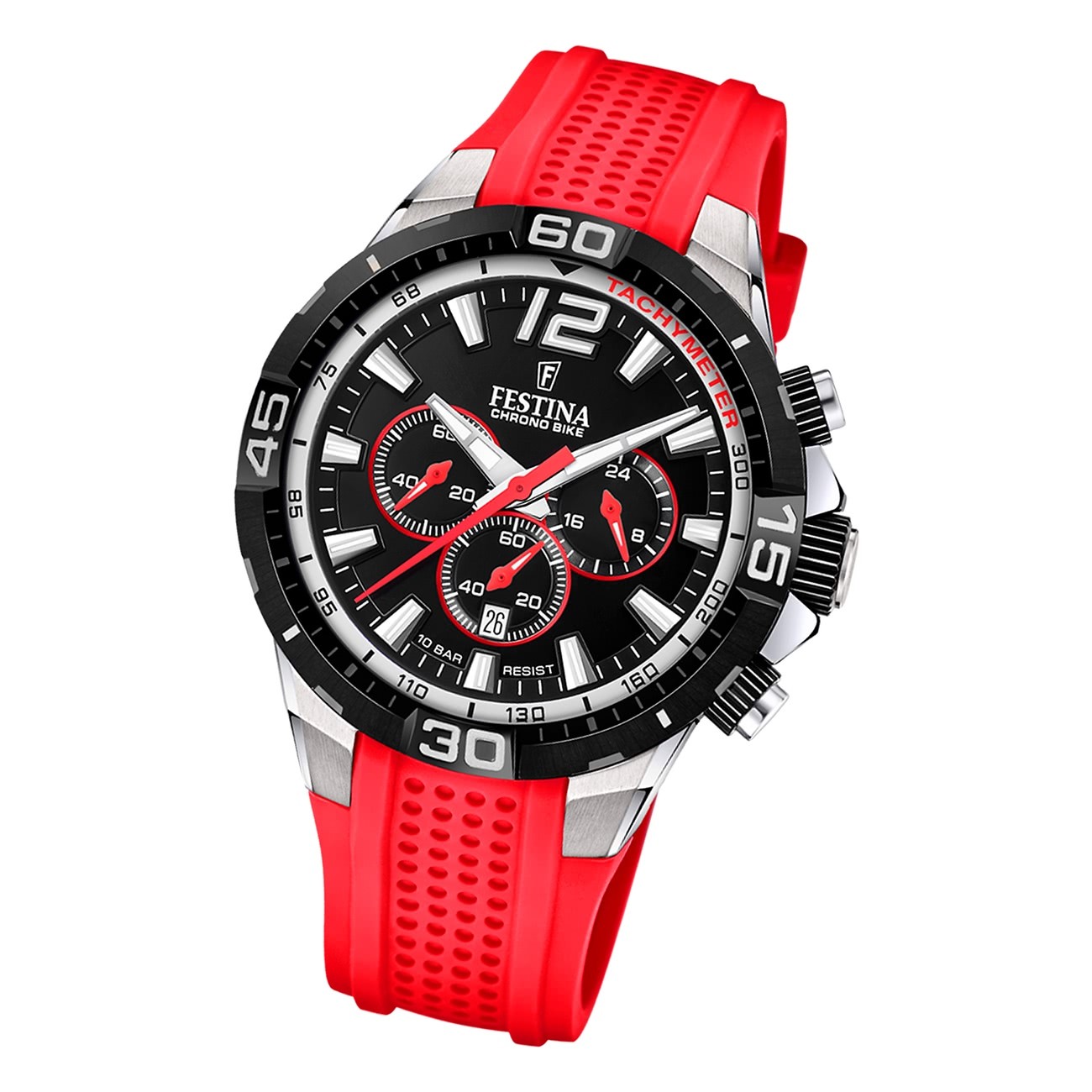 Festina Herren Armbanduhr Chrono Bike F20523/7 Chronograph Silikon rot UF20523/7