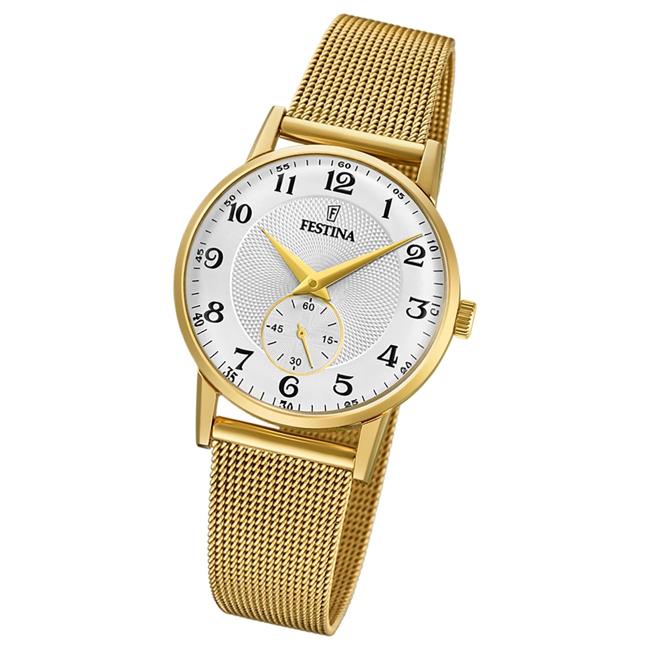 Festina Damenuhr Klassik F20573/1 Armbanduhr Edelstahl gold UF20573/1