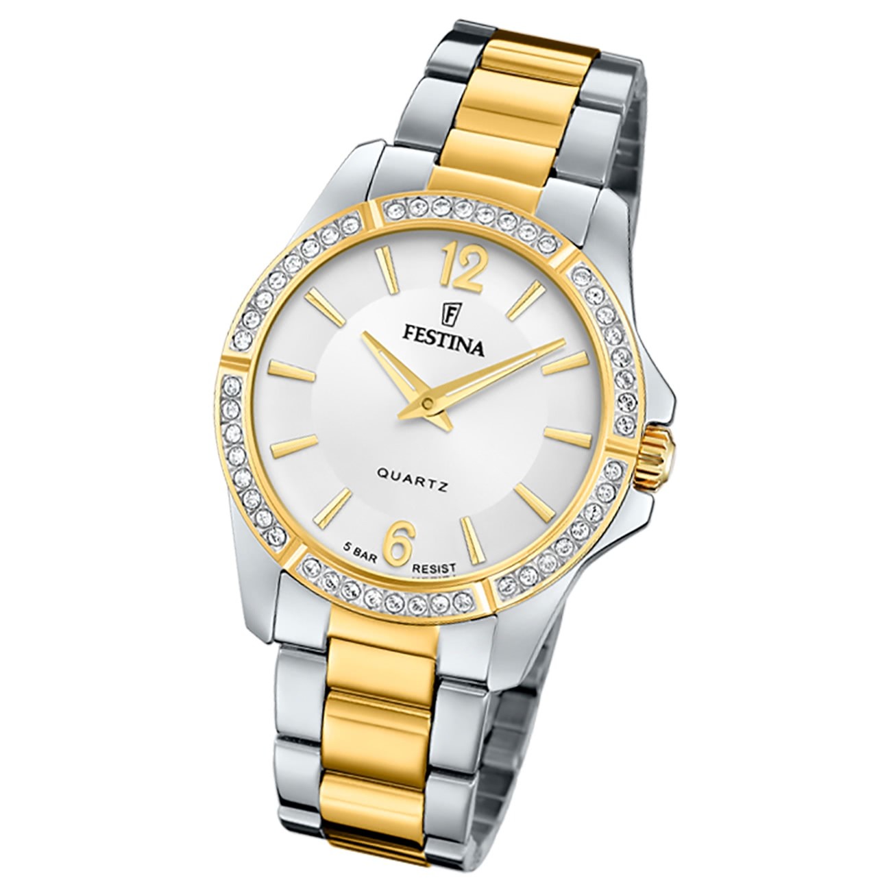 Festina Damenuhr Edelstahl silber gold Festina Mademoiselle Armbanduhr UF20594/1