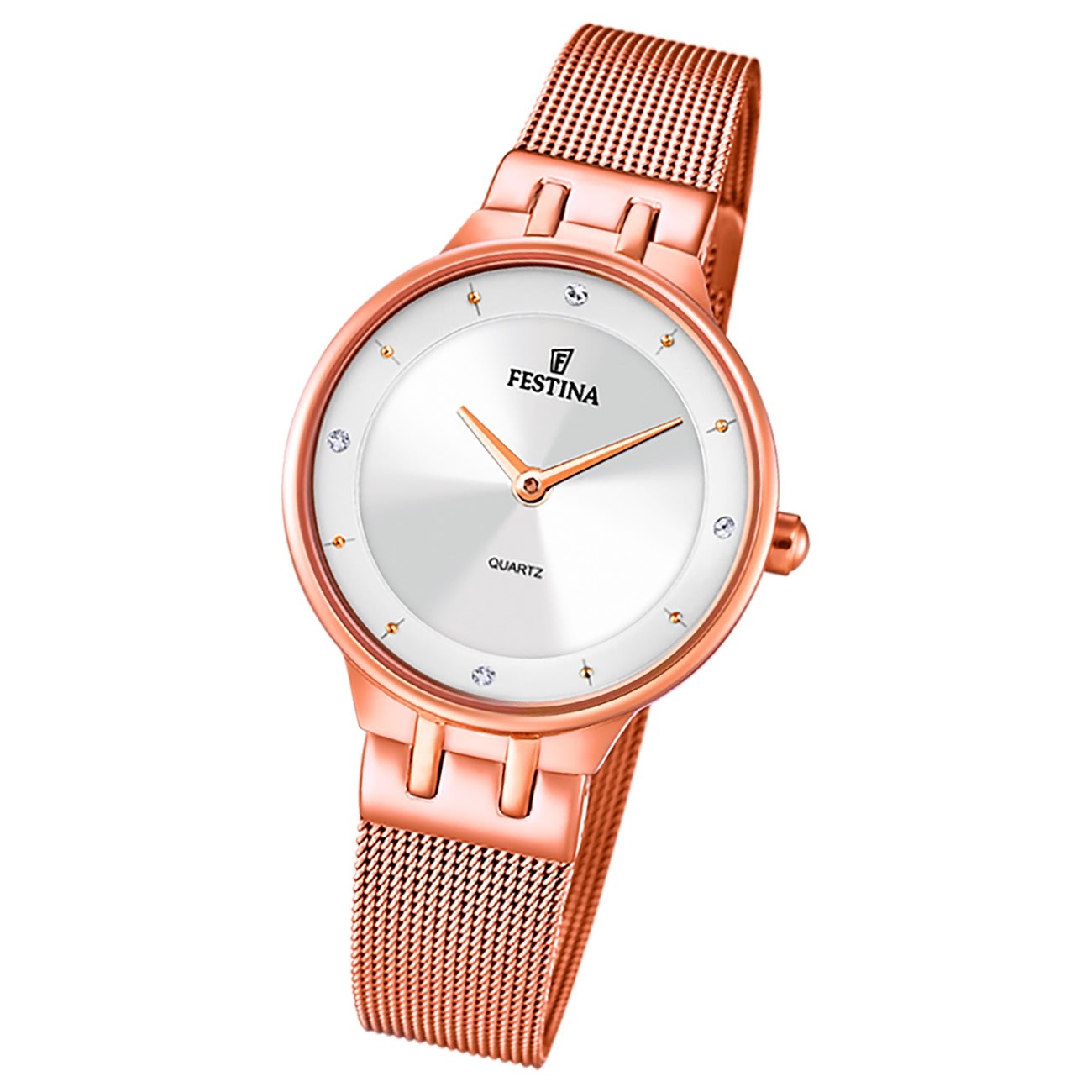 Festina Damenuhr Mademoiselle F20599/1 Armbanduhr Edelstahl rosé UF20599/1