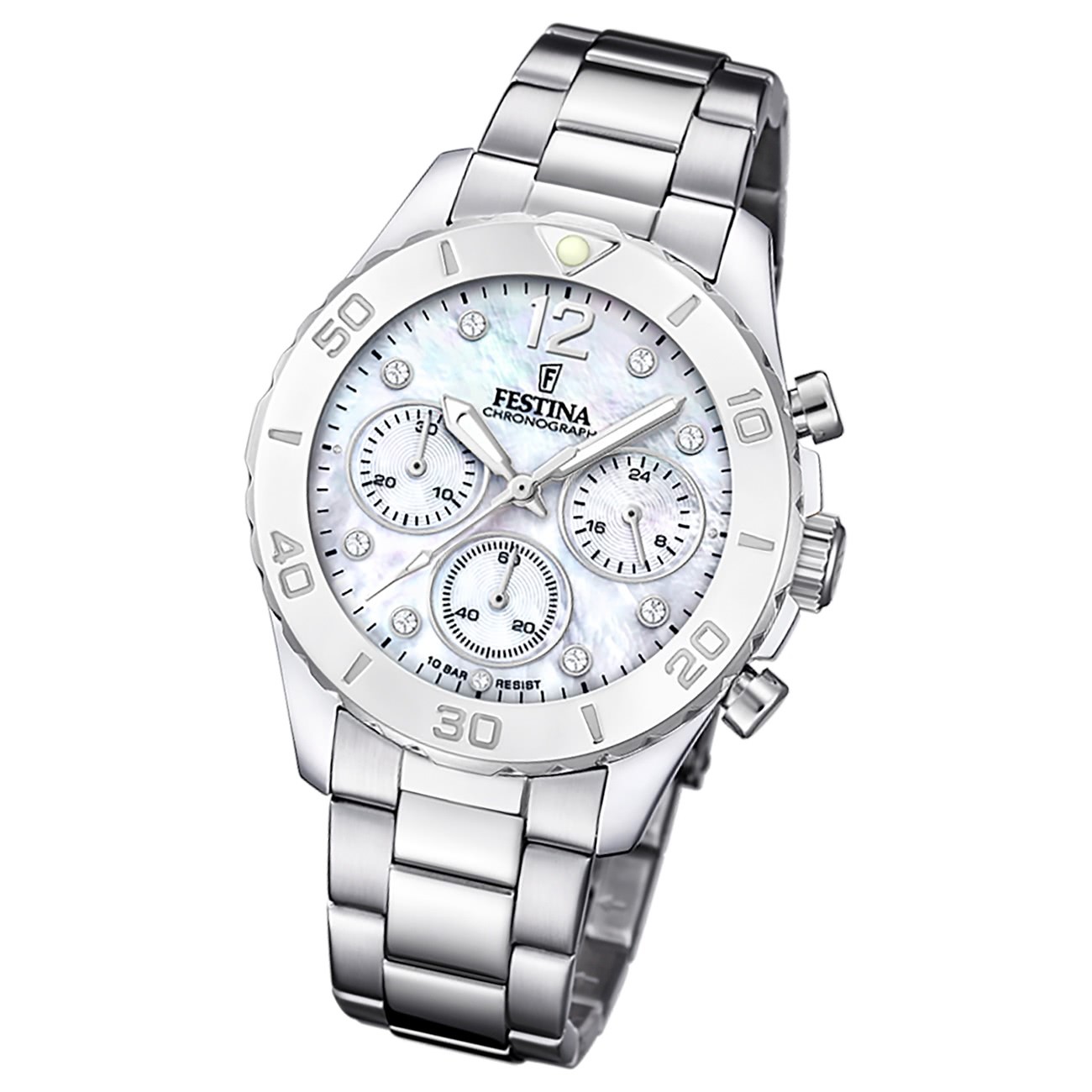 Festina Damenuhr Edelstahl silber Festina Boyfriend Armbanduhr UF20603/1