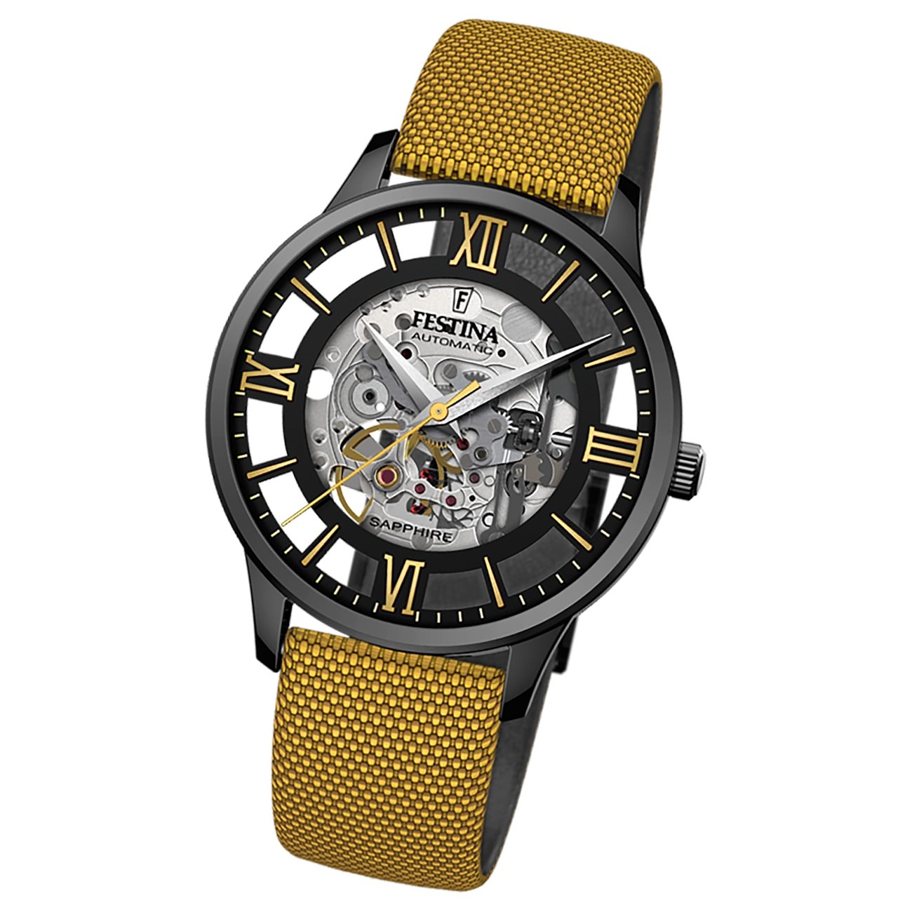 Festina Herrenuhr Automatik F20621/2 Armbanduhr Leder UF20621/2