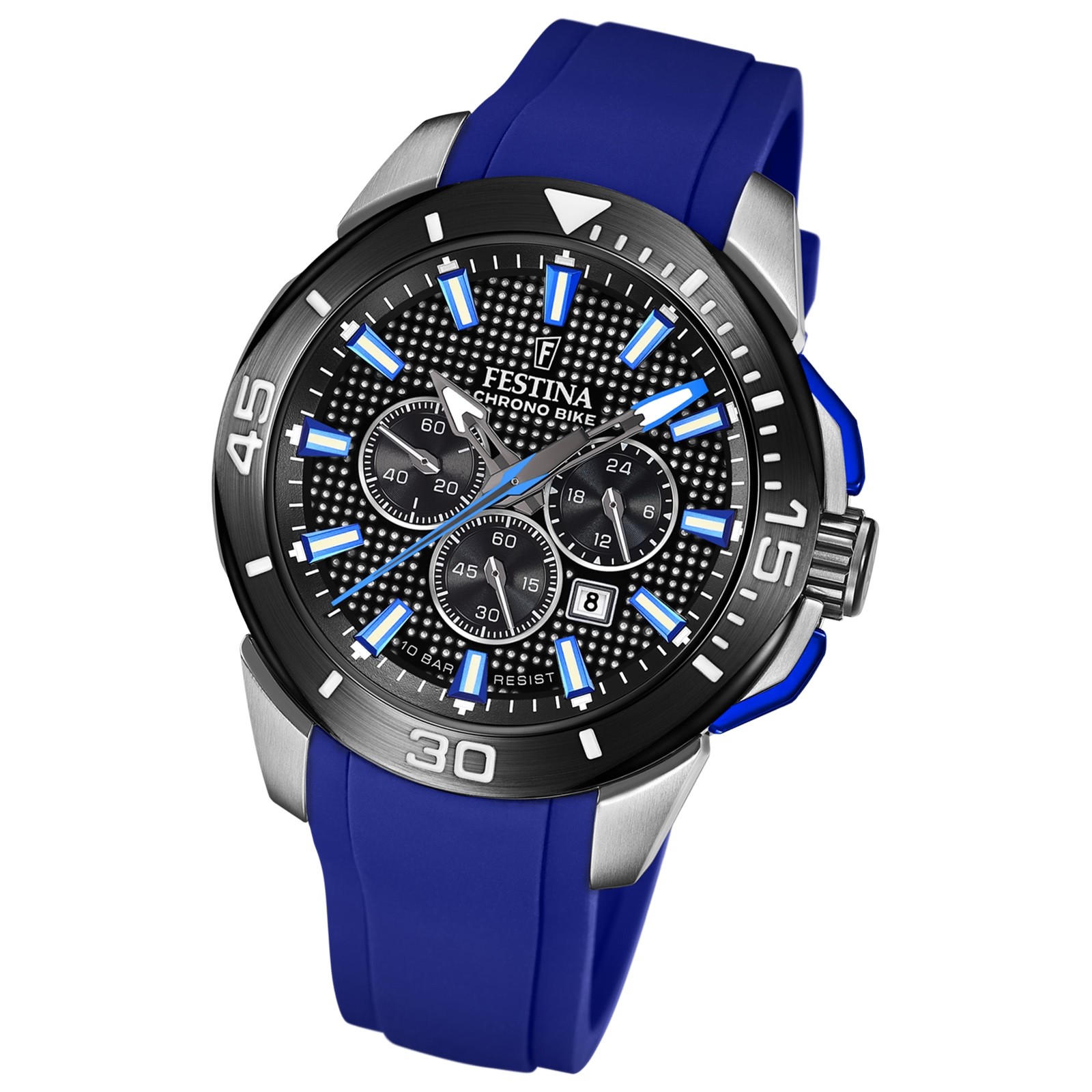 Festina Herrenuhr Kautschuk blau Festina Chrono Bike Armbanduhr UF20642/1