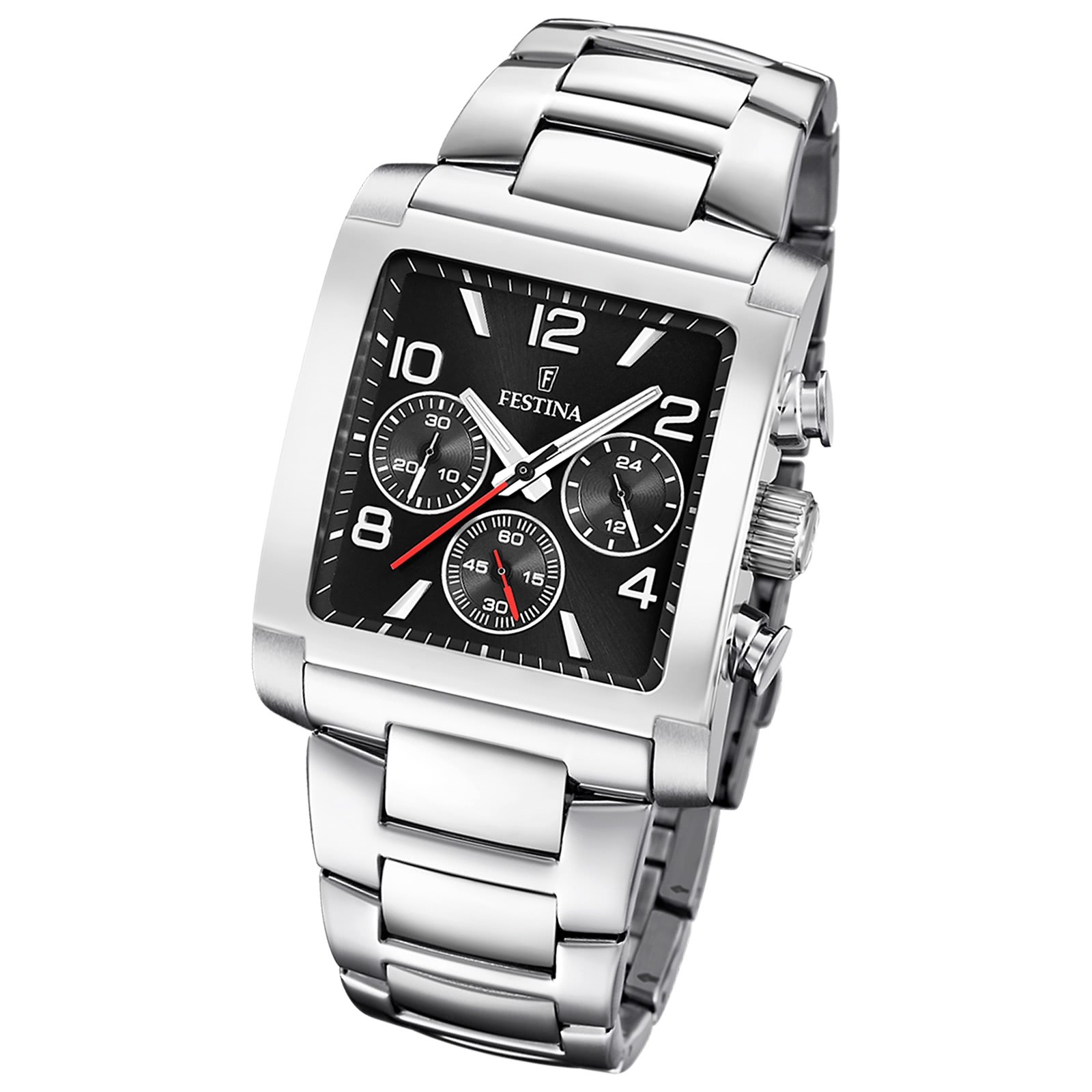 Festina Herrenuhr Edelstahl silber Timeless Chronograph Armbanduhr UF20652/3