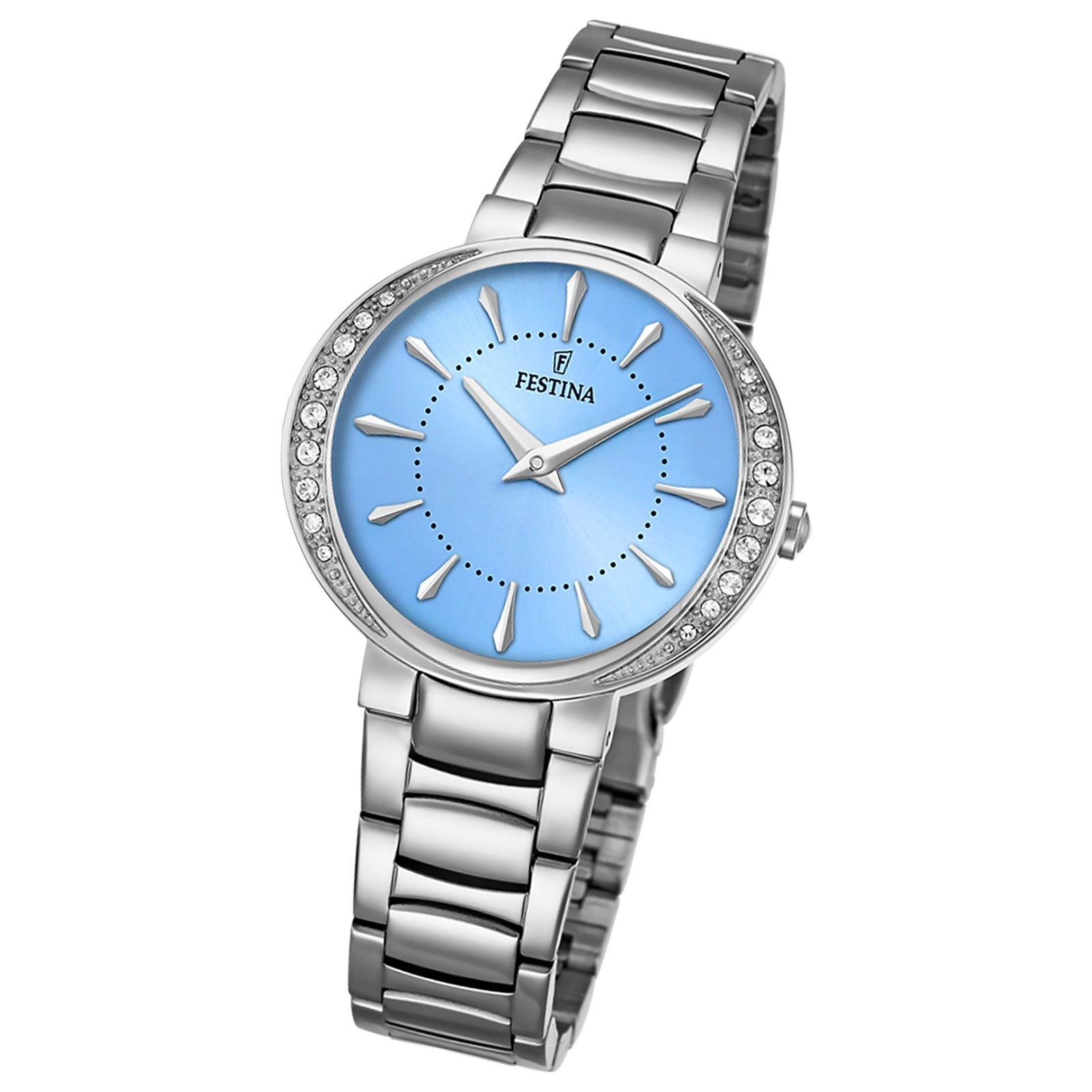 Festina Damenuhr Boyfriend Armbanduhr Edelstahl silber UF20686/3