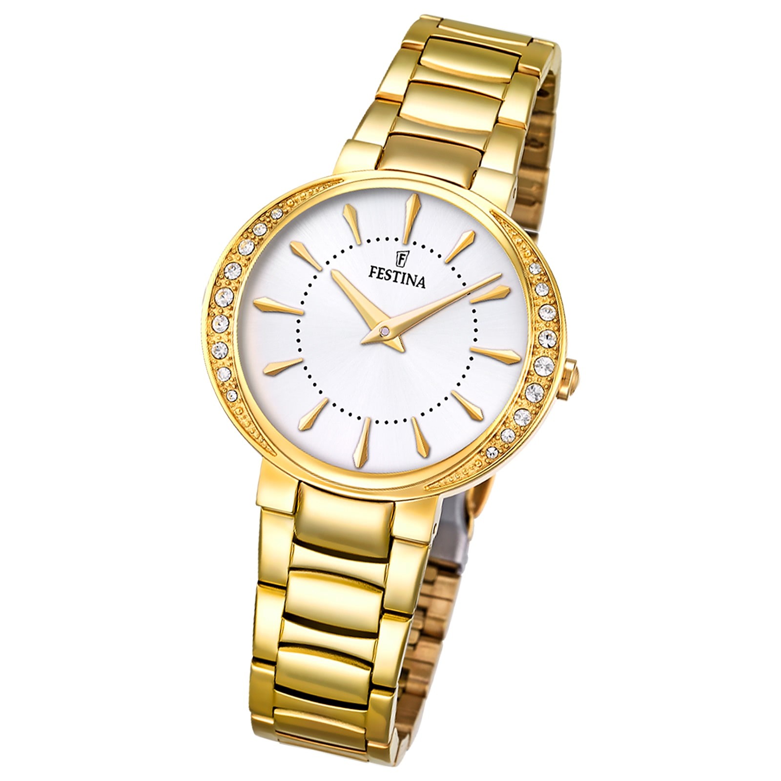 Festina Damenuhr Boyfriend Armbanduhr Edelstahl silber UF20687/1