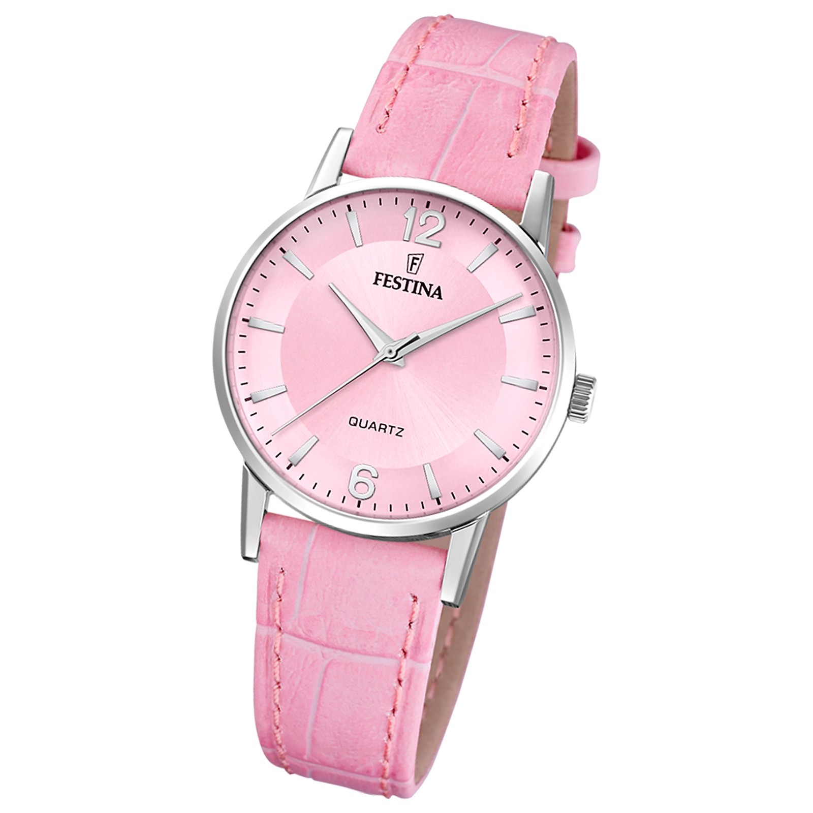 Festina Herrenuhr Klassik Armbanduhr Leder rosa UF20691/3