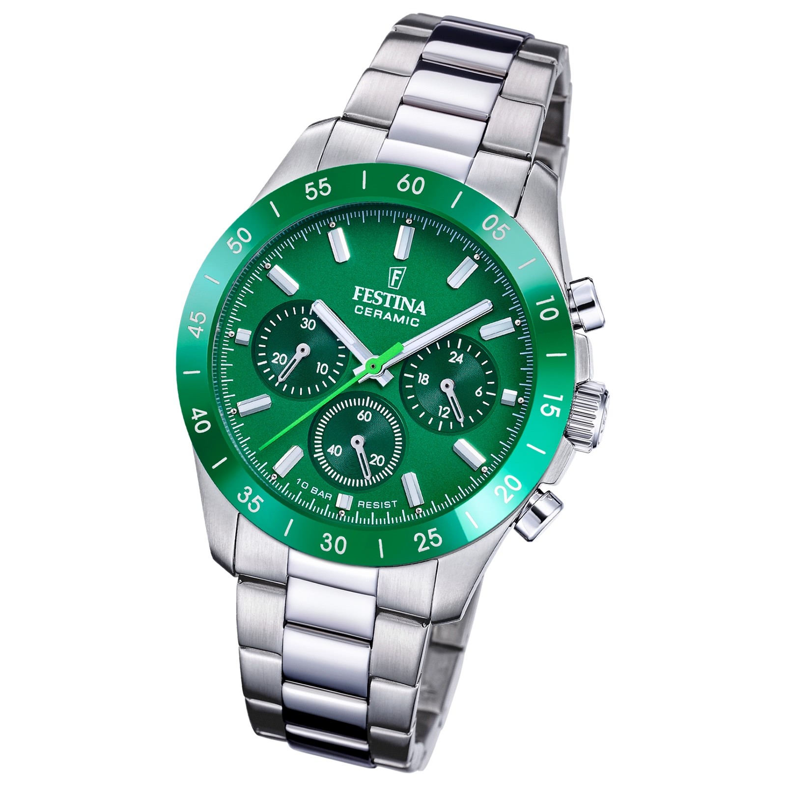 Festina Damenuhr Keramik Armbanduhr Edelstahl silber UF20693/5