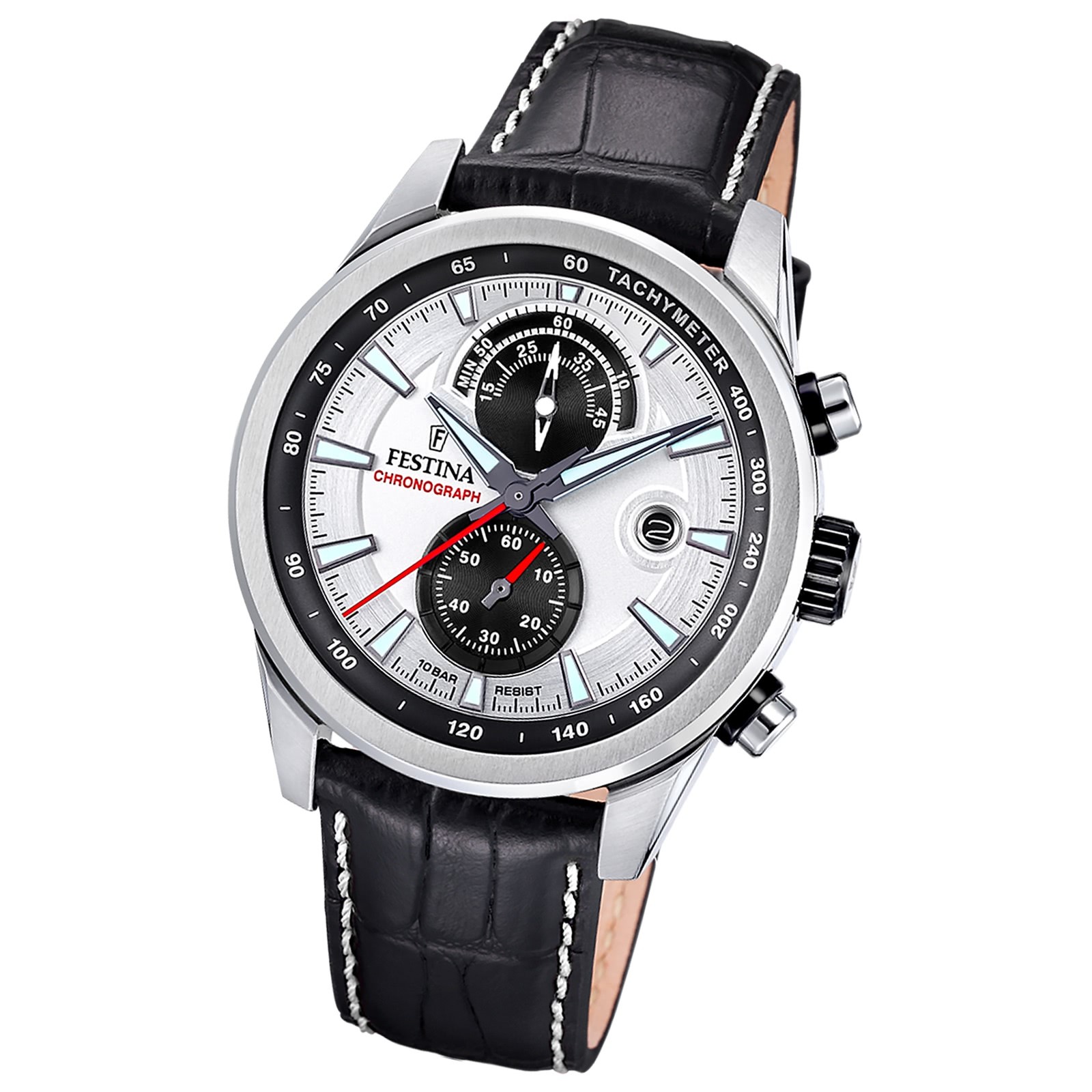 Festina Herrenuhr Timeless Chronograph Armbanduhr Leder Leder UF20695/1