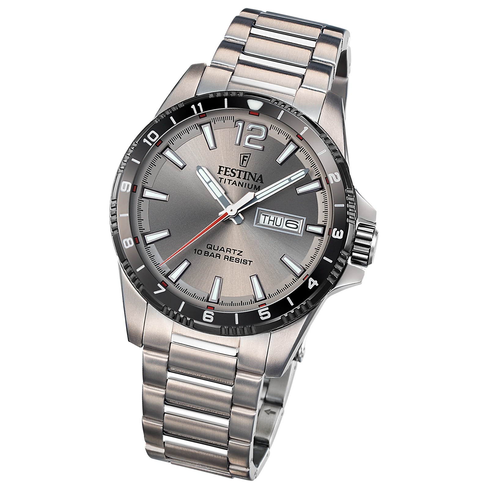 Festina Herrenuhr Titanium Armbanduhr Titan silber UF20698/1