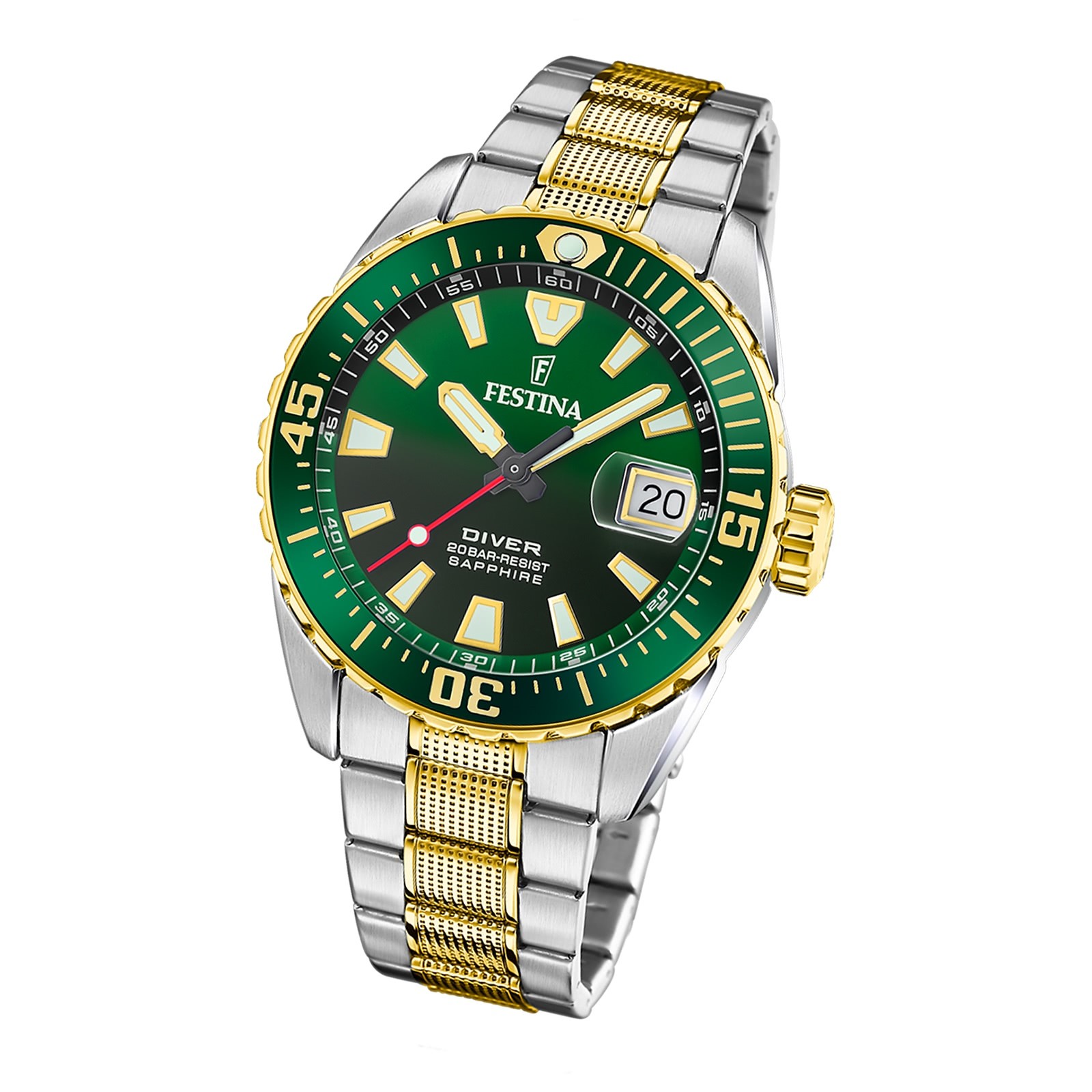 Festina Herrenuhr The Originals Armbanduhr Edelstahl silber gold UF20706/2