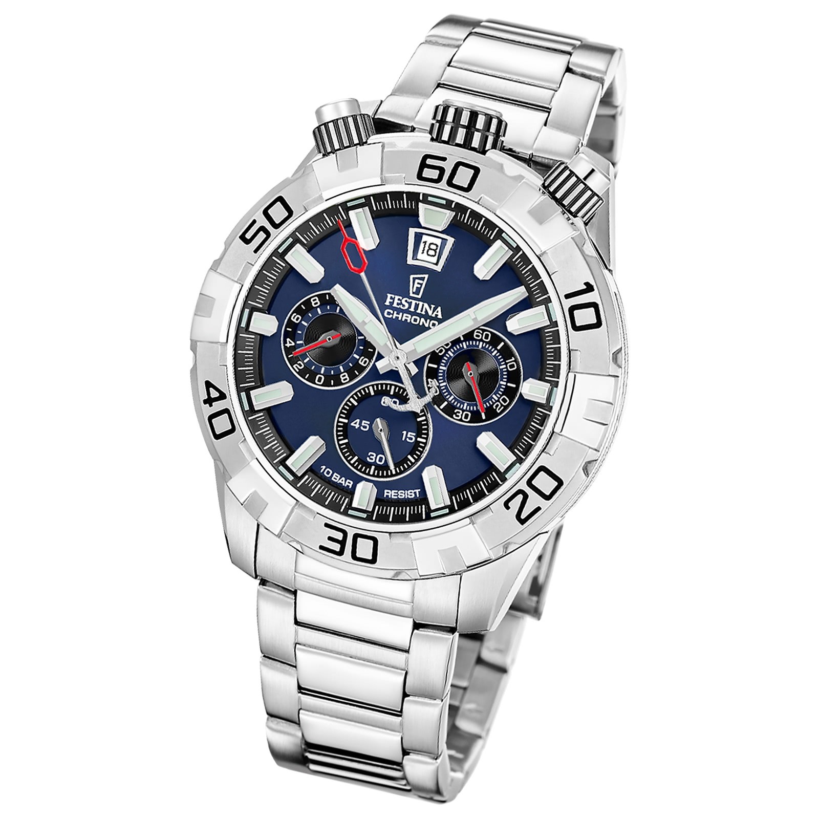 Festina Herrenuhr The Originals Armbanduhr Edelstahl silber UF20743/1