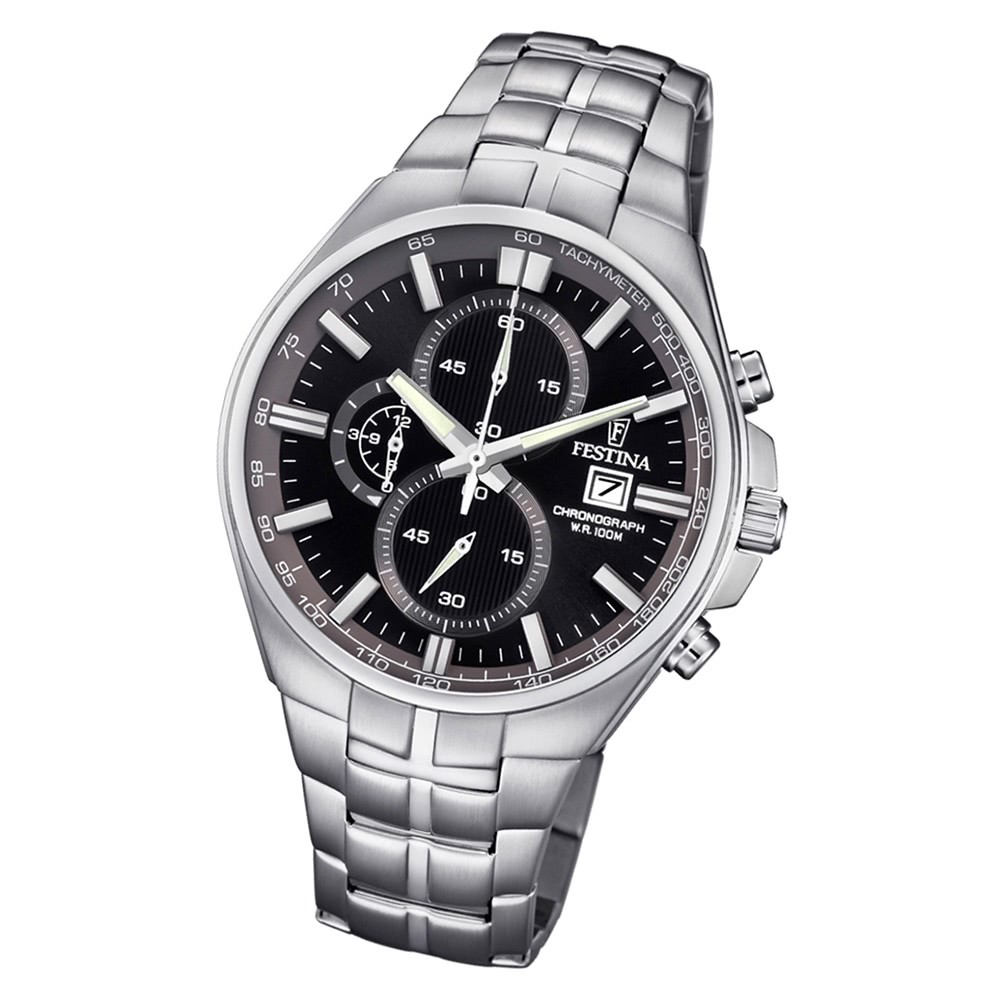 Festina Herren Armbanduhr Chronograph F6862/4 Quarz Edelstahl UF6862/4