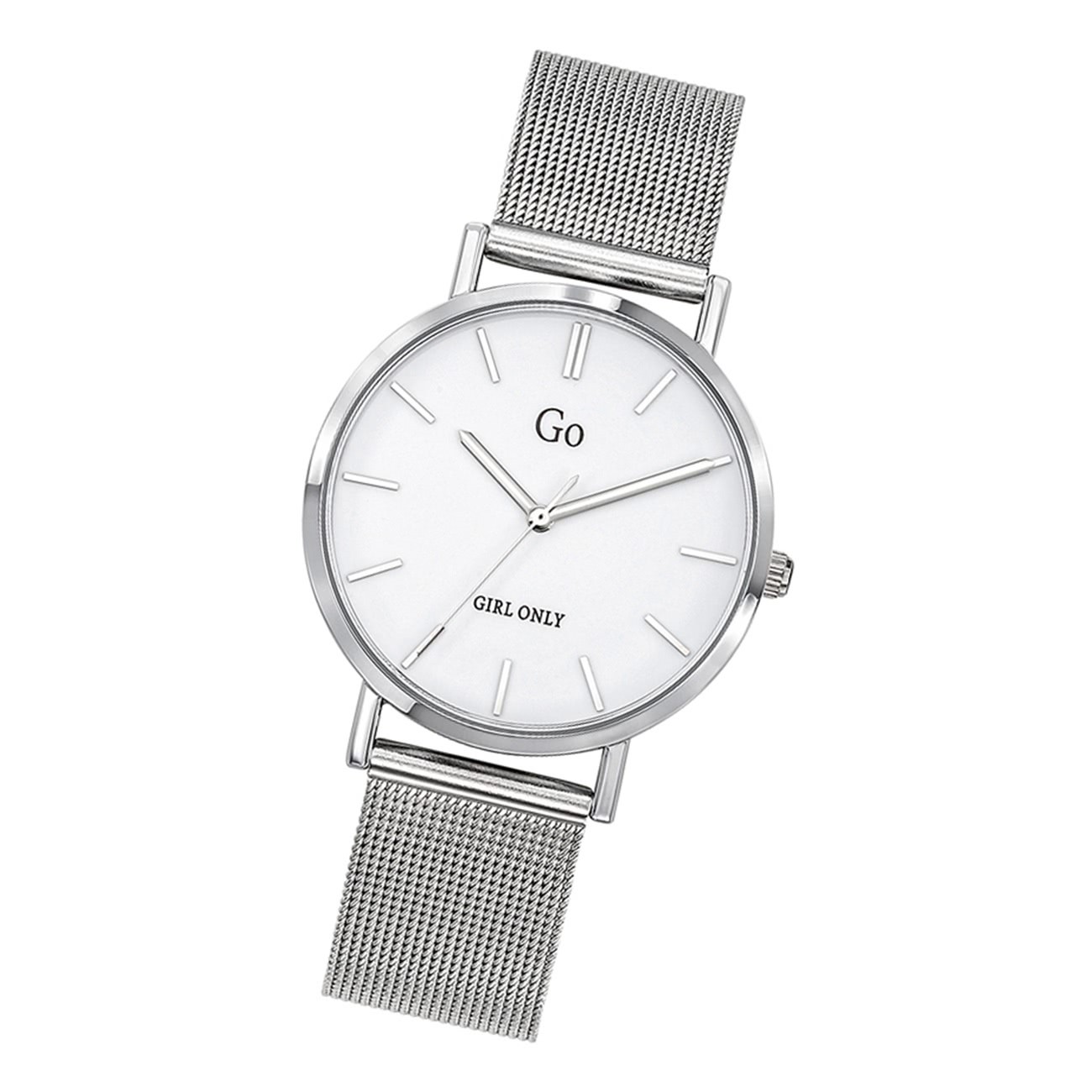 Girl Only GO Damenuhr Analog Quarzuhr mit Edelstahlarmband silber UGO695255