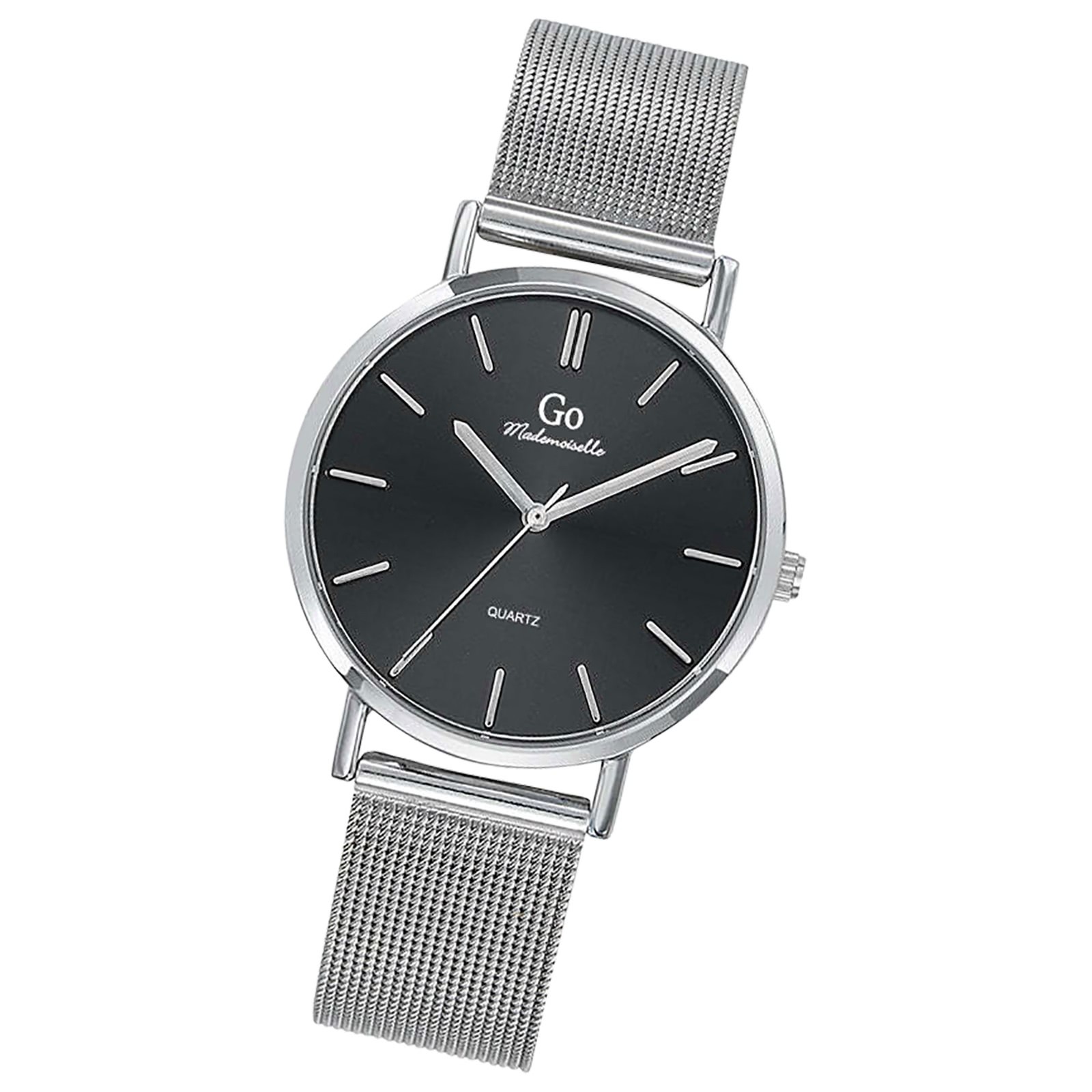 Girl Only GO Damen Armbanduhr Mademoiselle Quarz-Uhr Edelstahl Silber UGO695256