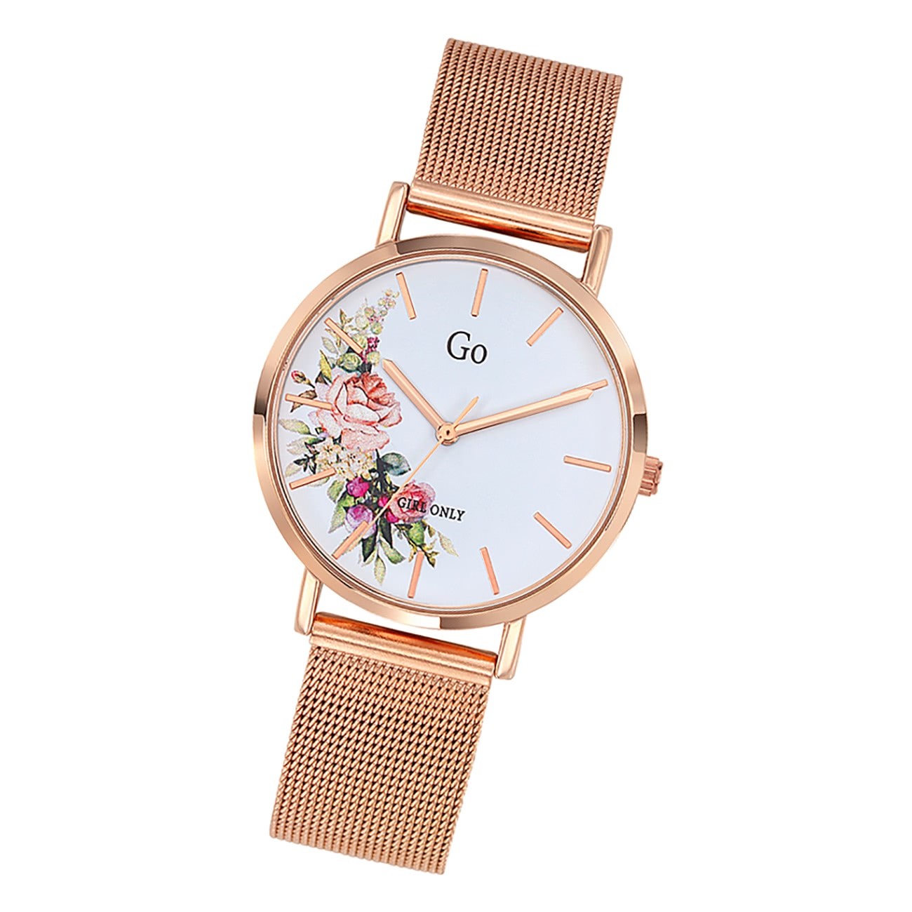 Girl Only GO Damenuhr Analog Quarzuhr mit Edelstahlarmband rosegold UGO695297