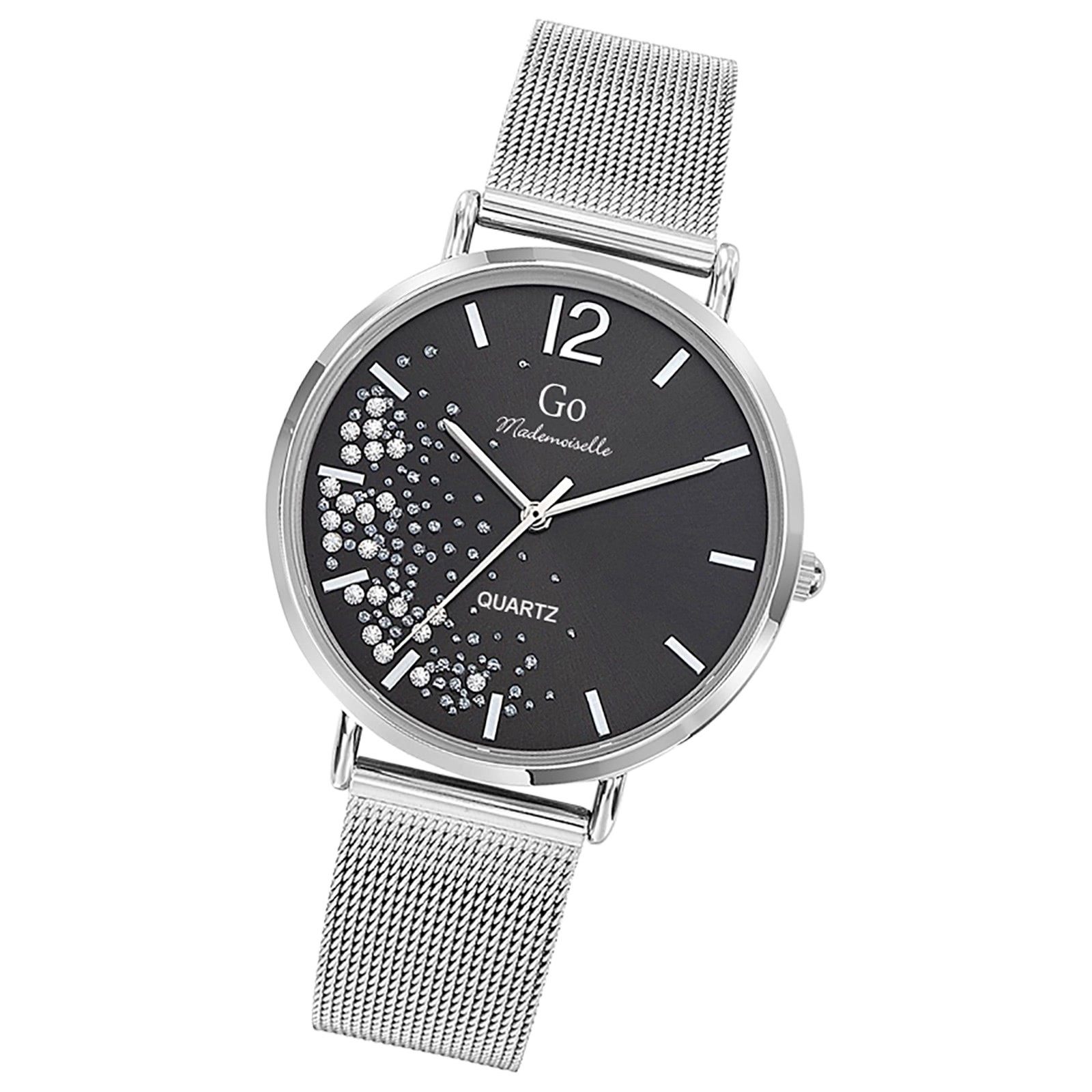 Girl Only GO Damen Armbanduhr Mademoiselle Quarz-Uhr Edelstahl silber UGO695350