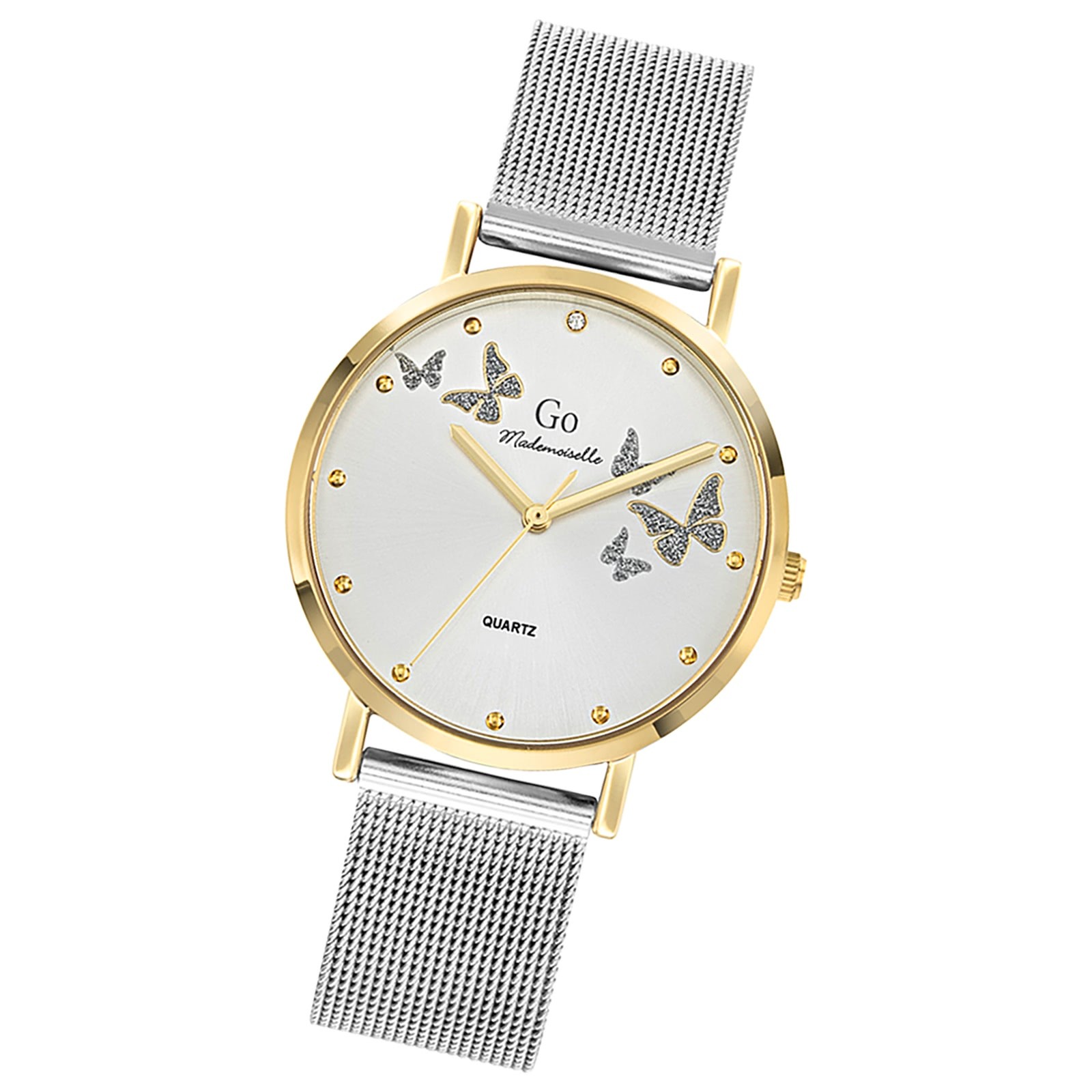 Girl Only GO Damenuhr Analog Quarzuhr mit Edelstahlarmband silber UGO695362