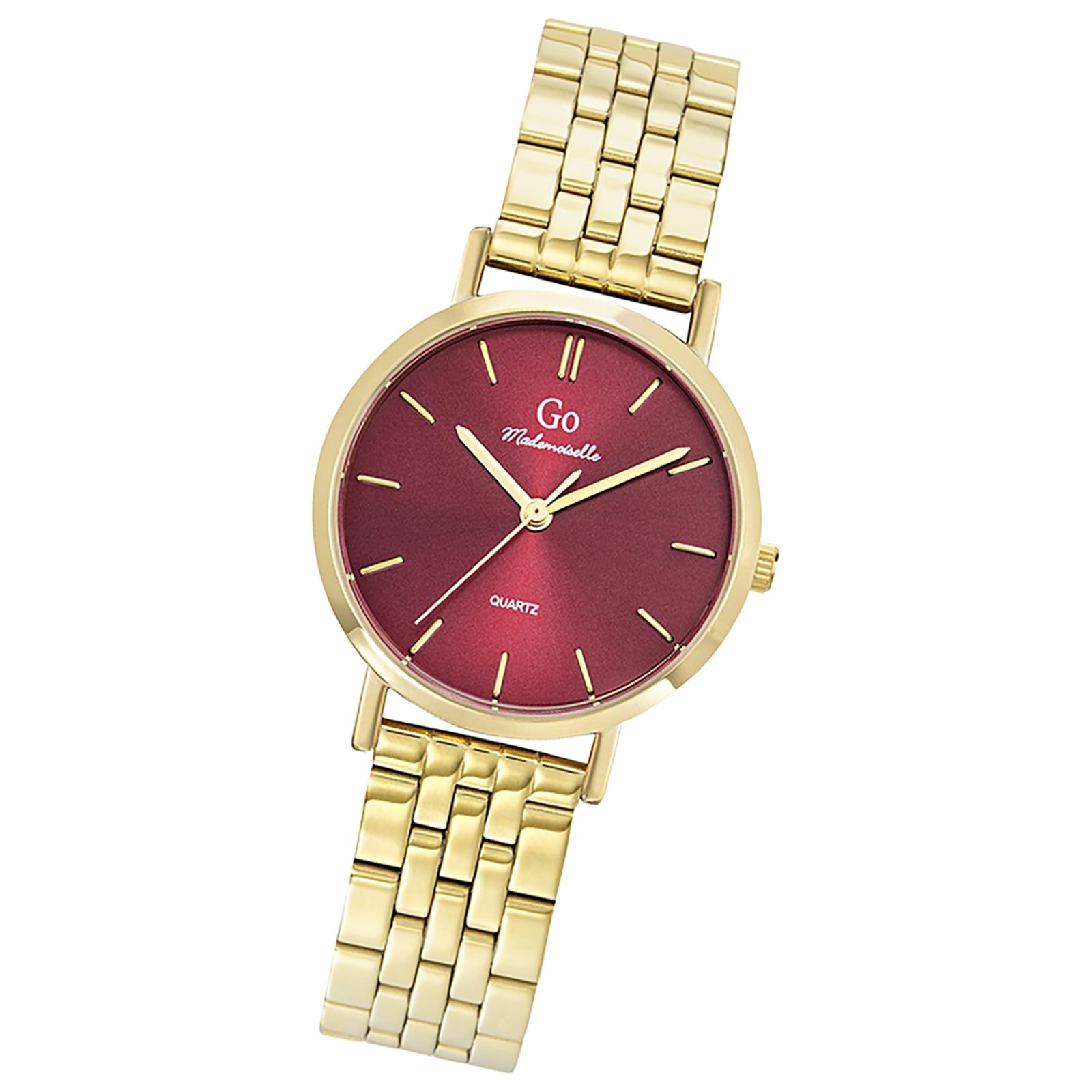 Girl Only GO Damen Armbanduhr Mademoiselle Quarz-Uhr Edelstahl gold UGO695378