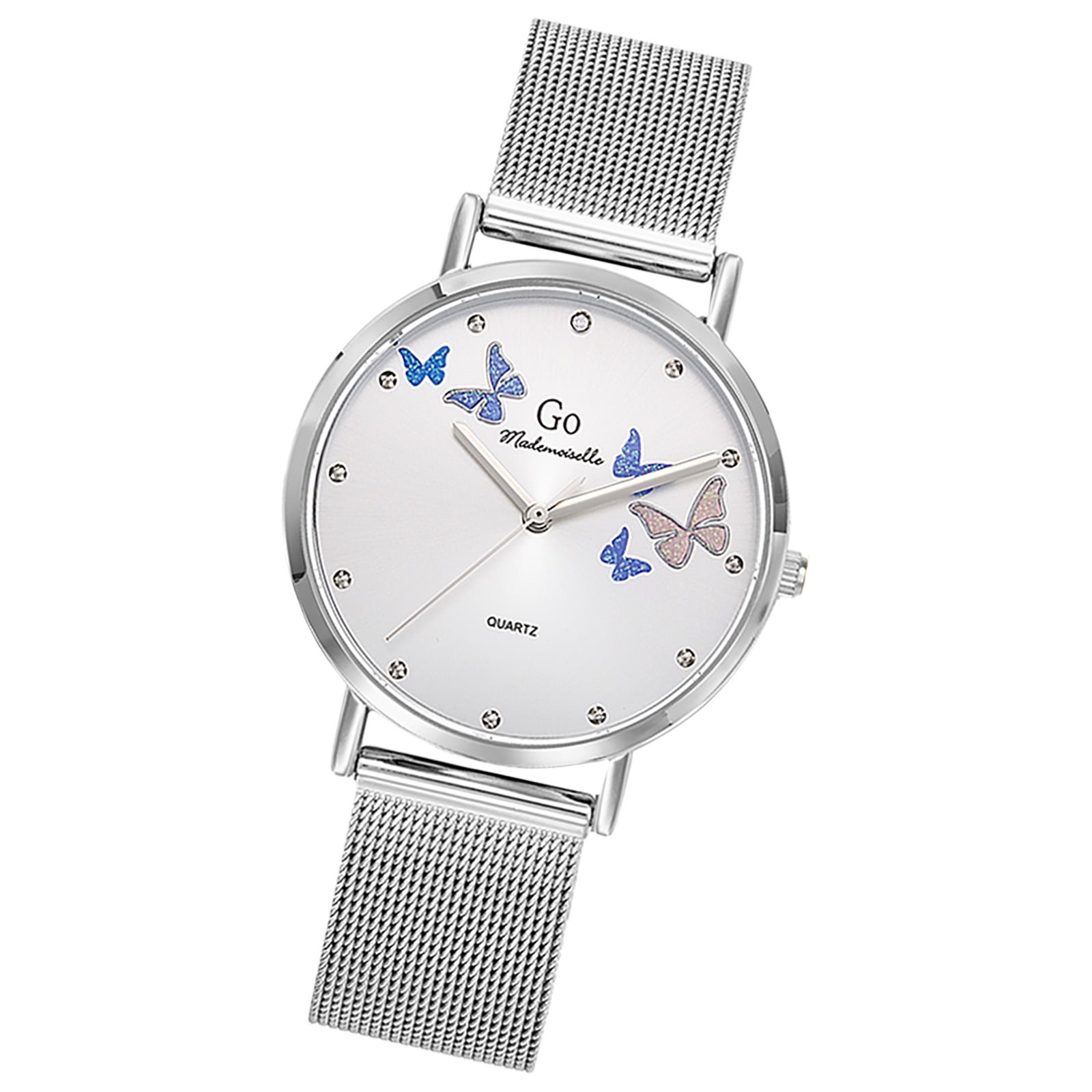 Girl Only GO Damenuhr Analog Quarzuhr mit Edelstahlarmband silber UGO695394
