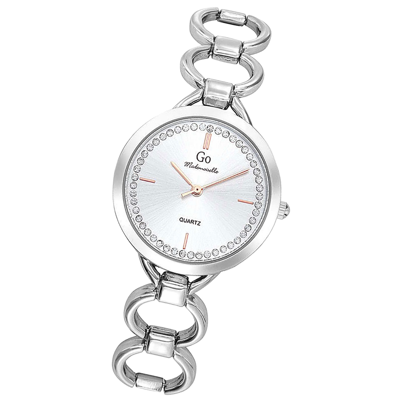 Girl Only GO Damen Armbanduhr Mademoiselle Quarz-Uhr Metall silber UGO695424