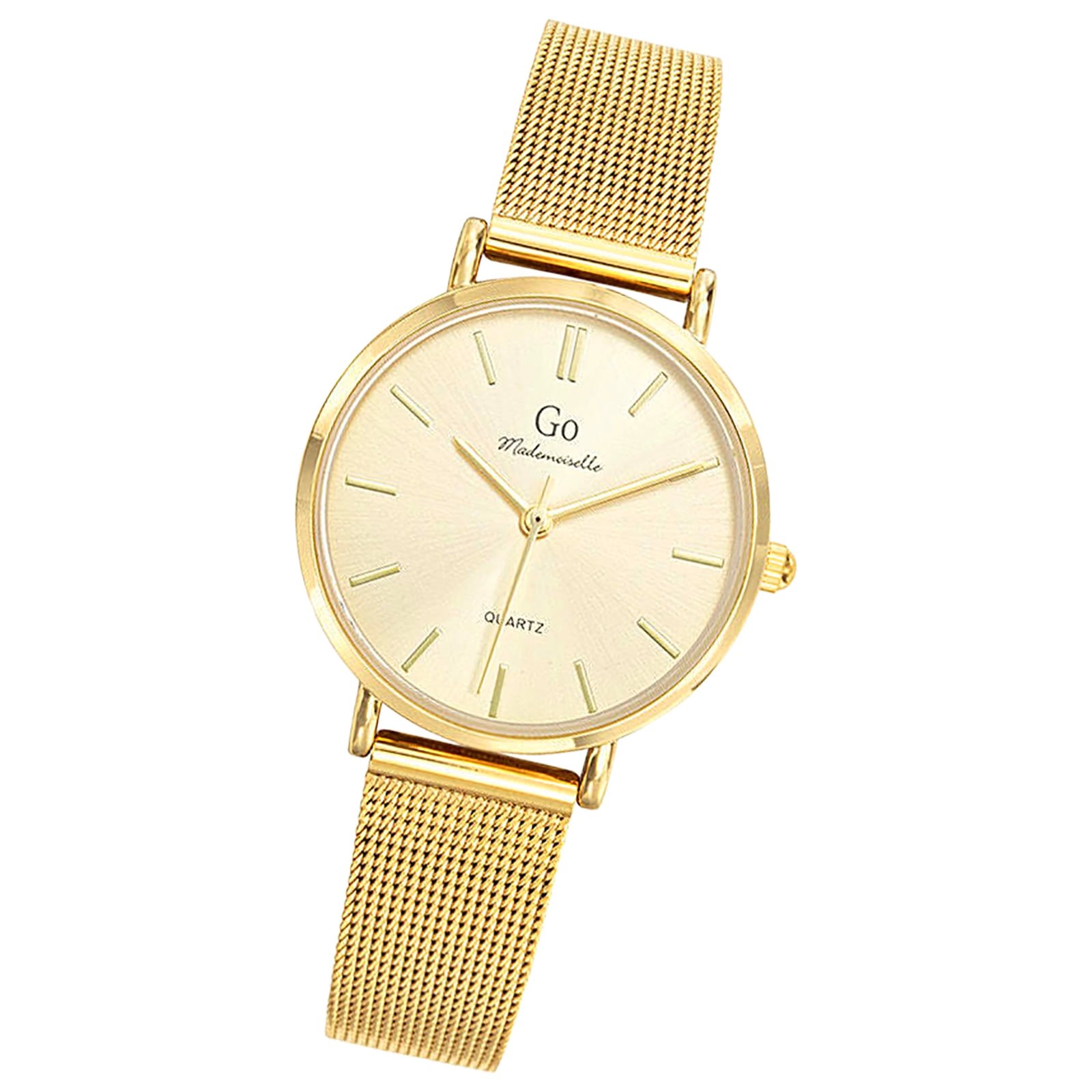 Girl Only GO Damen Armbanduhr Mademoiselle Quarz-Uhr Edelstahl gold UGO695430