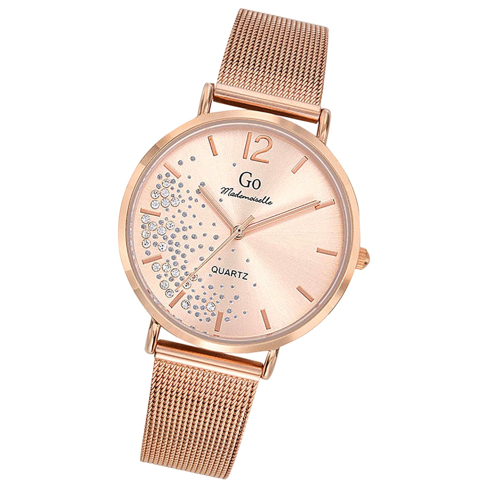 Girl Only GO Damen Armbanduhr Mademoiselle Quarzuhr Edelstahl rosegold UGO695459