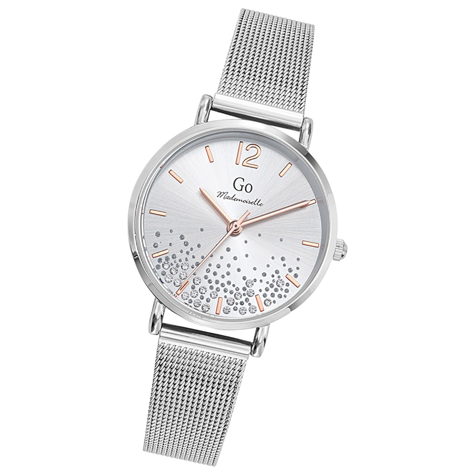 Girl Only GO Damen Armbanduhr Mademoiselle Quarz-Uhr Edelstahl silber UGO695481