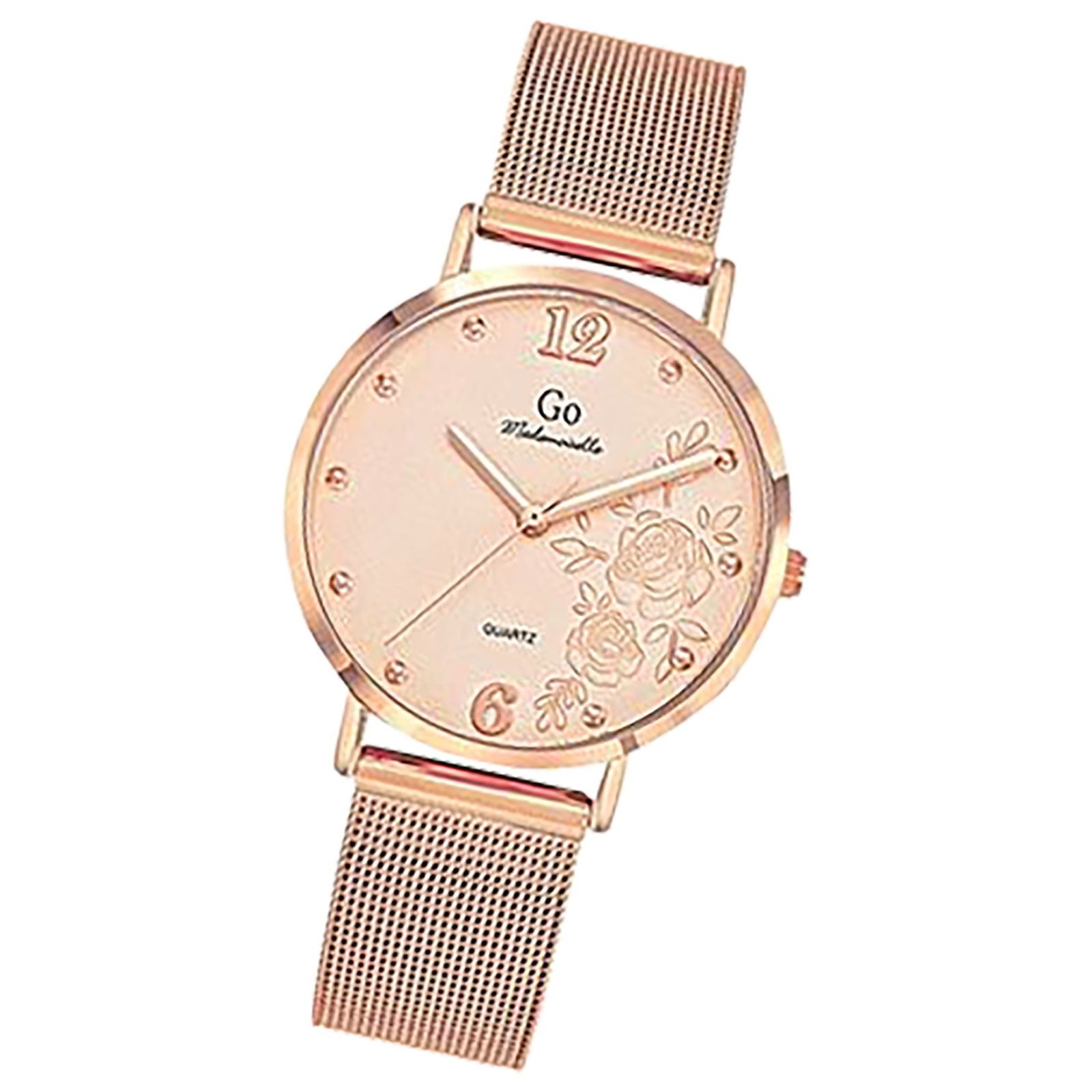 Girl Only GO Damen Armbanduhr Mademoiselle Quarzuhr Edelstahl rosegold UGO695547
